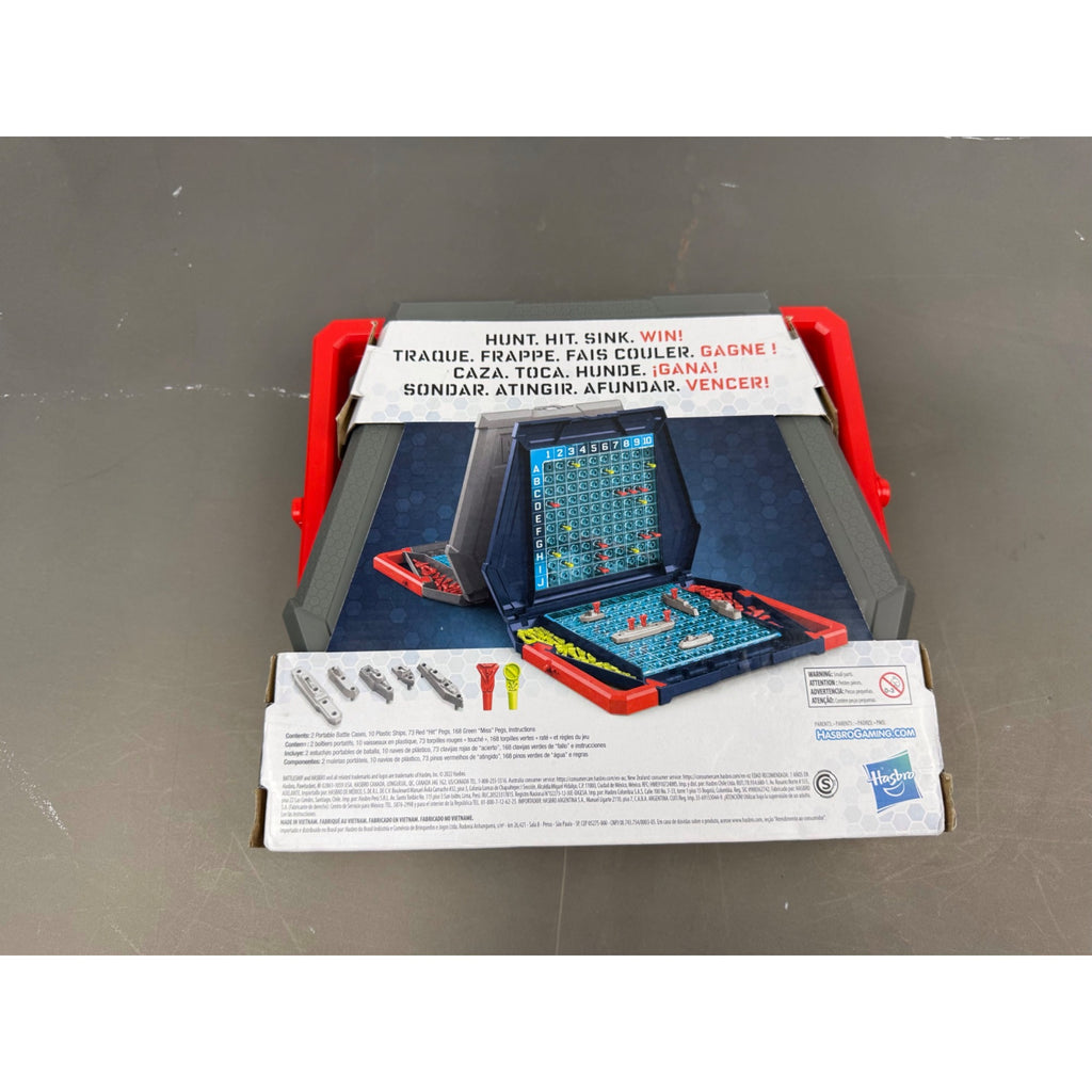 Battleship Game Portable Case By Hasbro Gaming - Classic Strategy Board Game