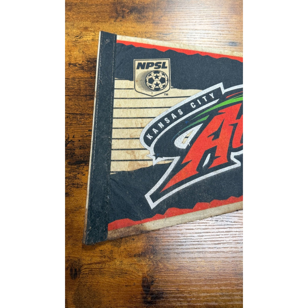 Vintage NPSL Kansas City Attack soccer pennant
