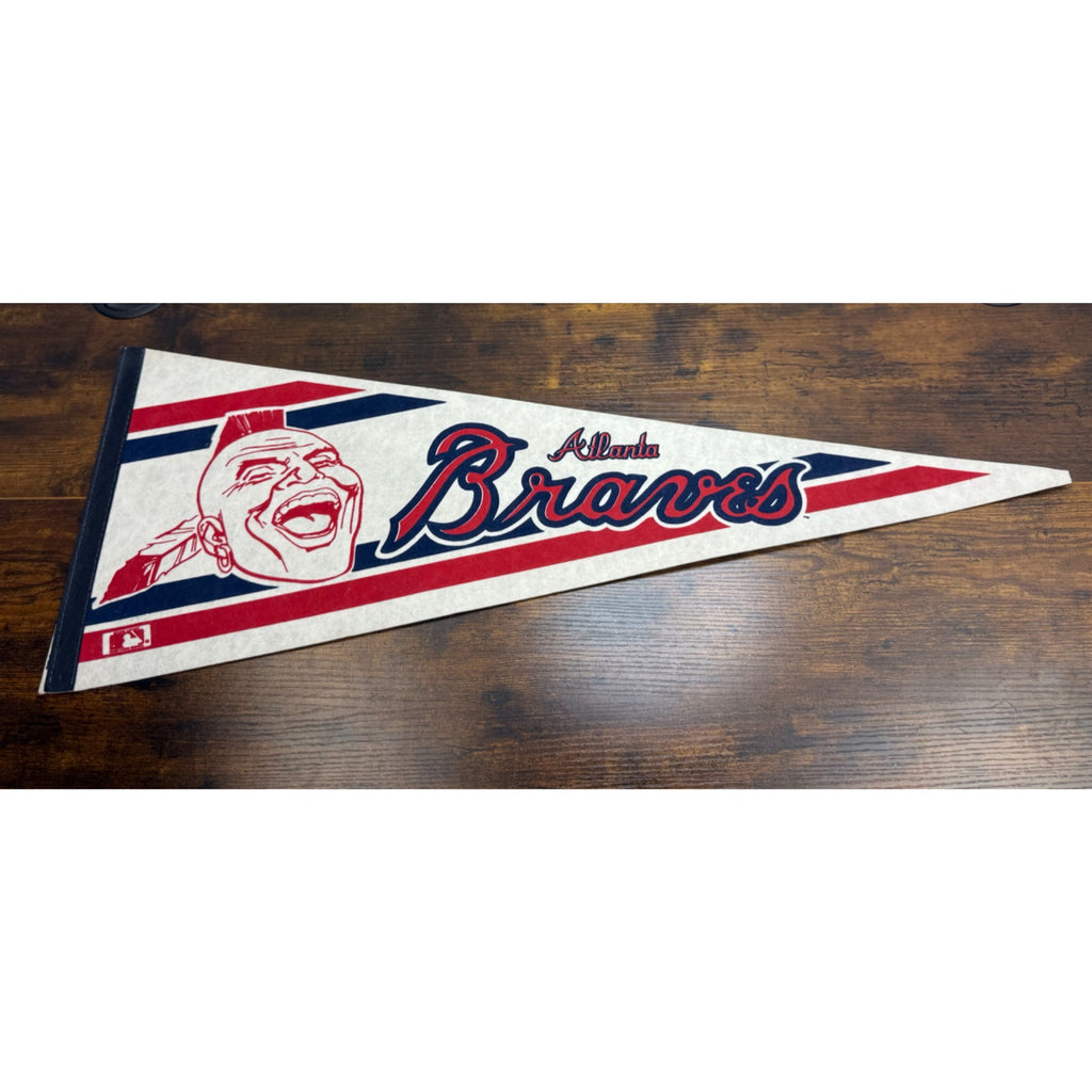 Atlanta Braves Vintage MLB Felt Pennant With Logo 30 inches