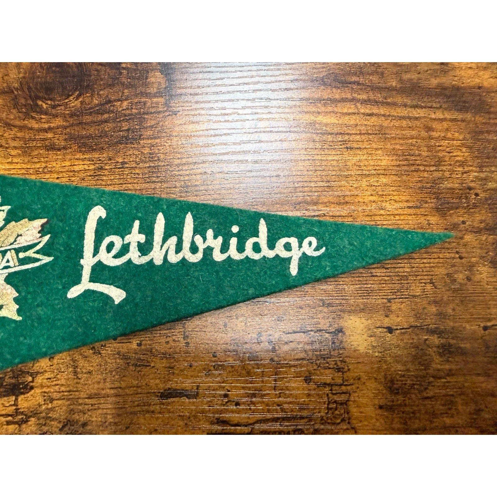 Vintage Lethbridge, Canada mini pennant