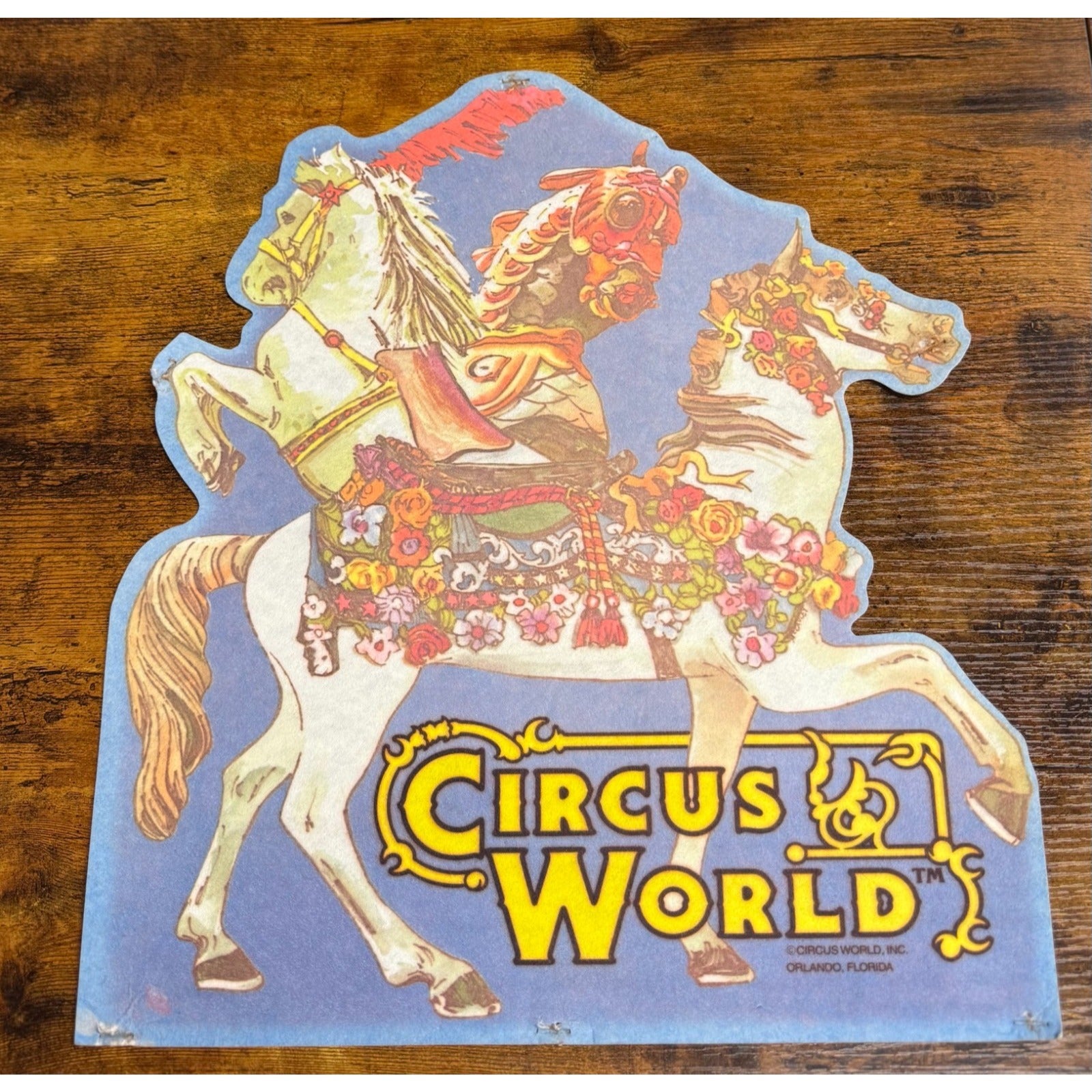 Vintage Circus World Orlando, Florida pennant