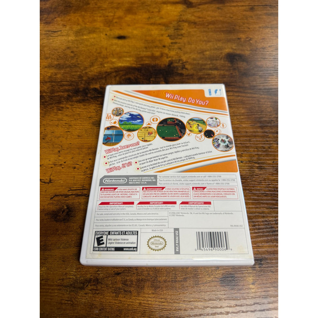 Wii Play Video Game With Case & Manual For Nintendo nine mini games