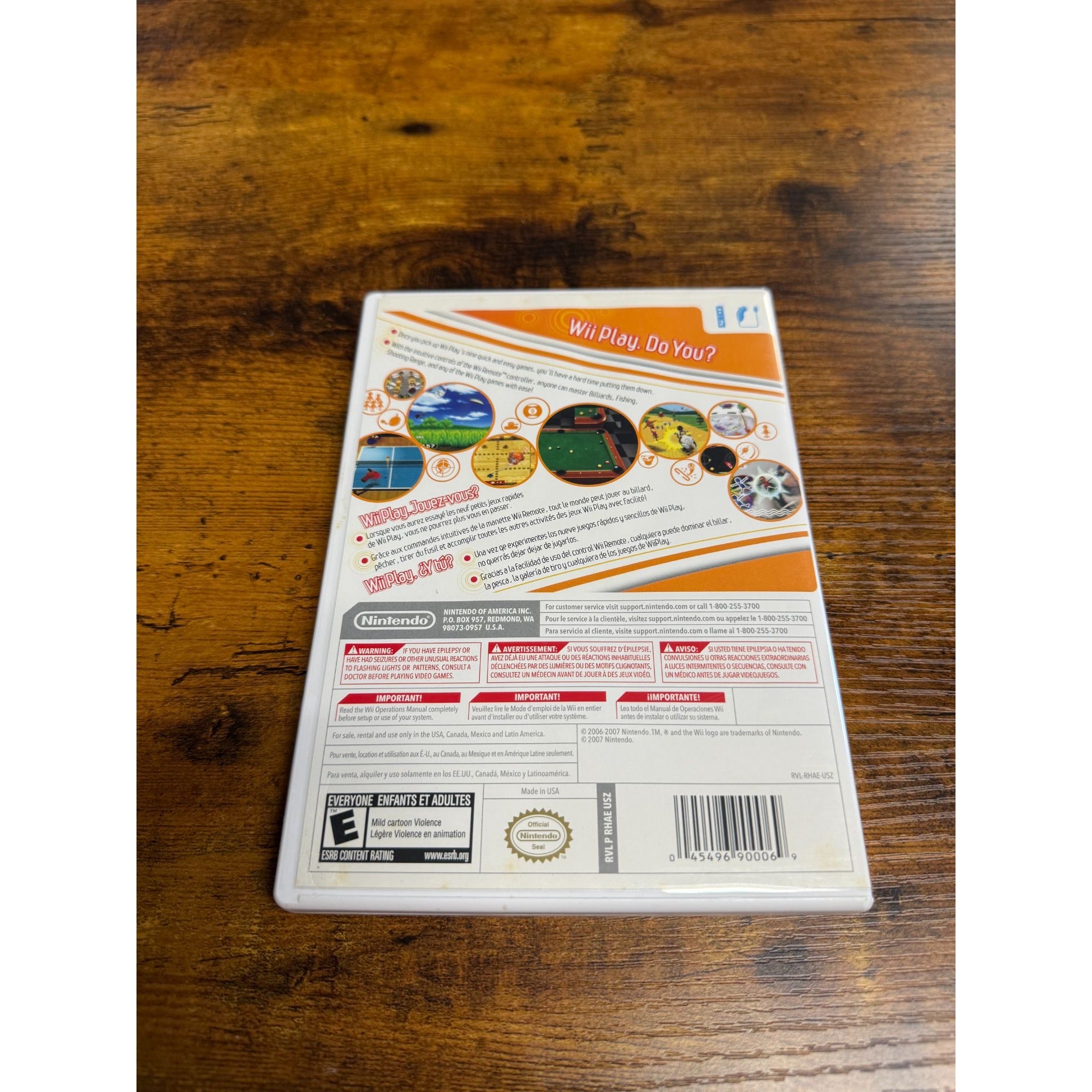 Wii Play Video Game With Case & Manual For Nintendo nine mini games