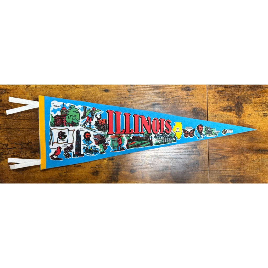 Vintage Illinois state pennant