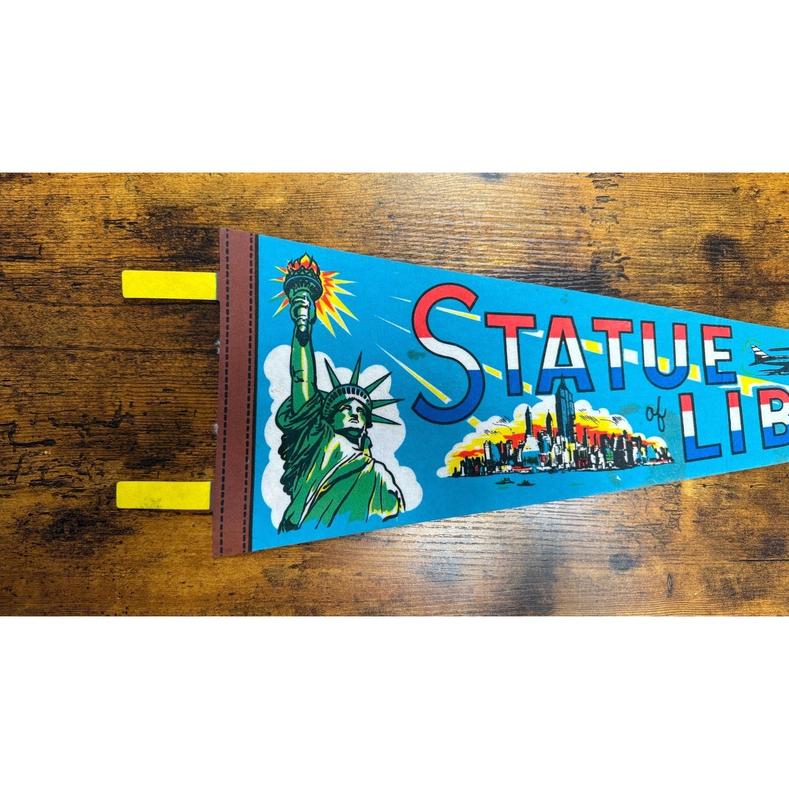 Vintage Statue of Liberty pennant