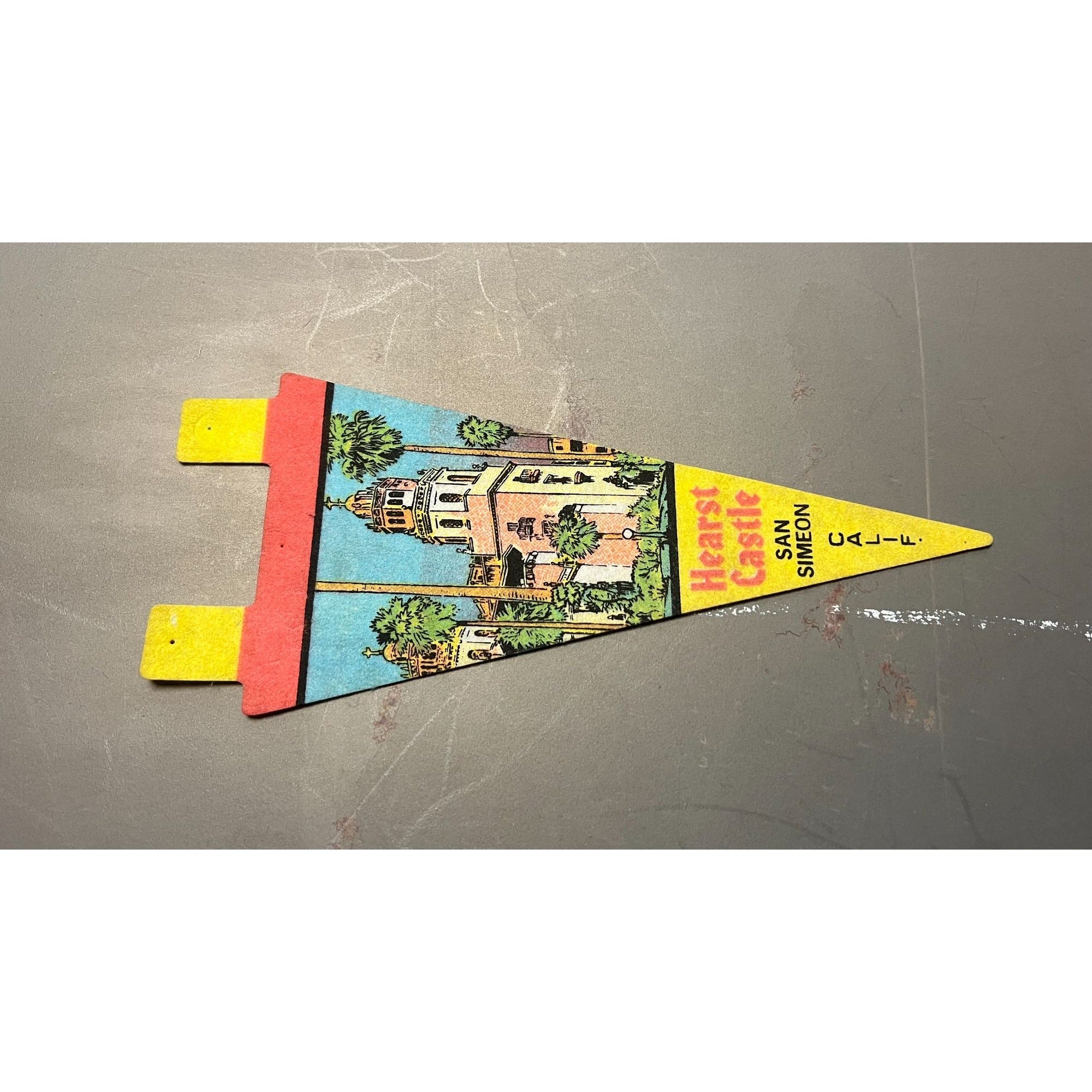Vintage Hearst Castle San Simeon, CA pennant