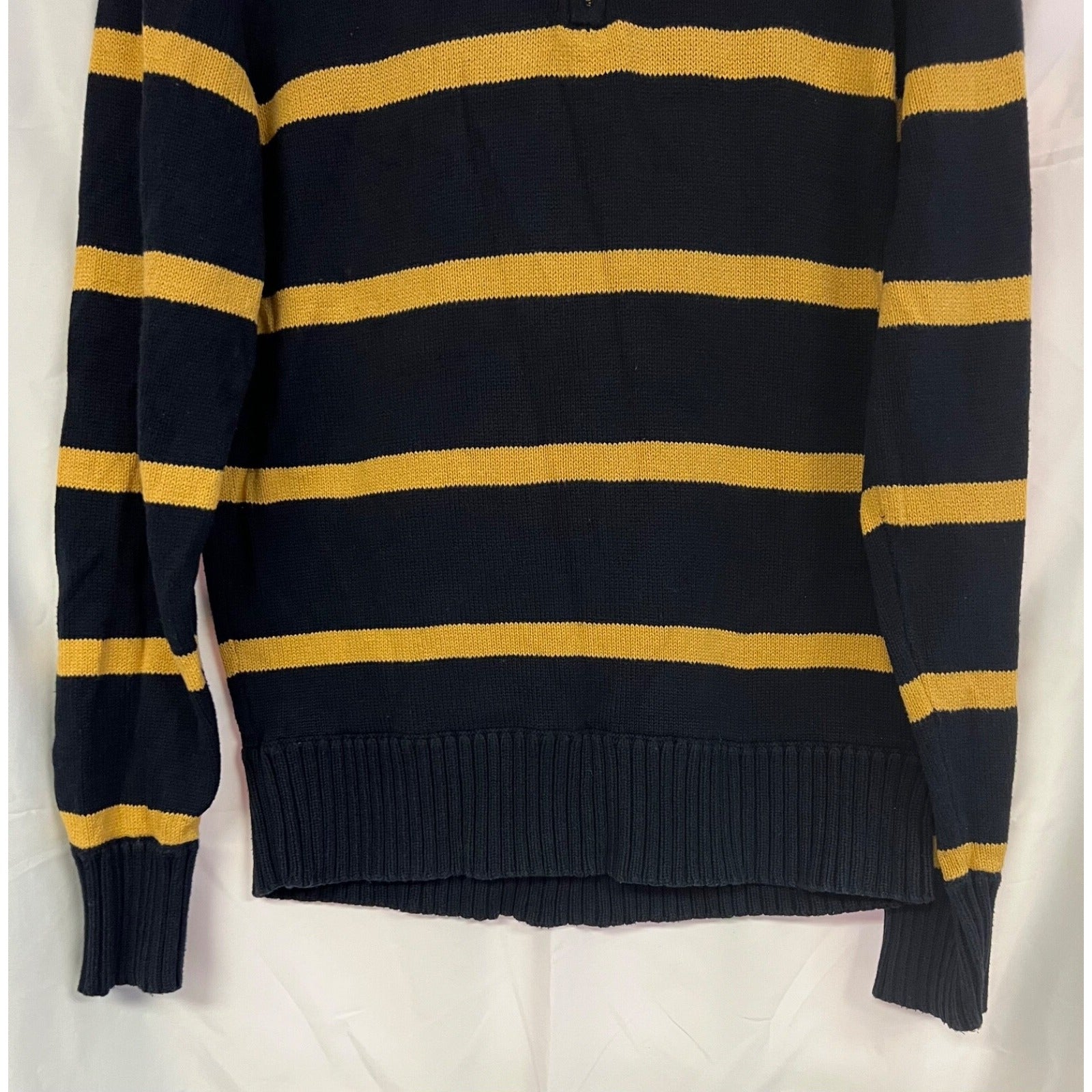 American Eagle knit striped quarter zip sweater size XL