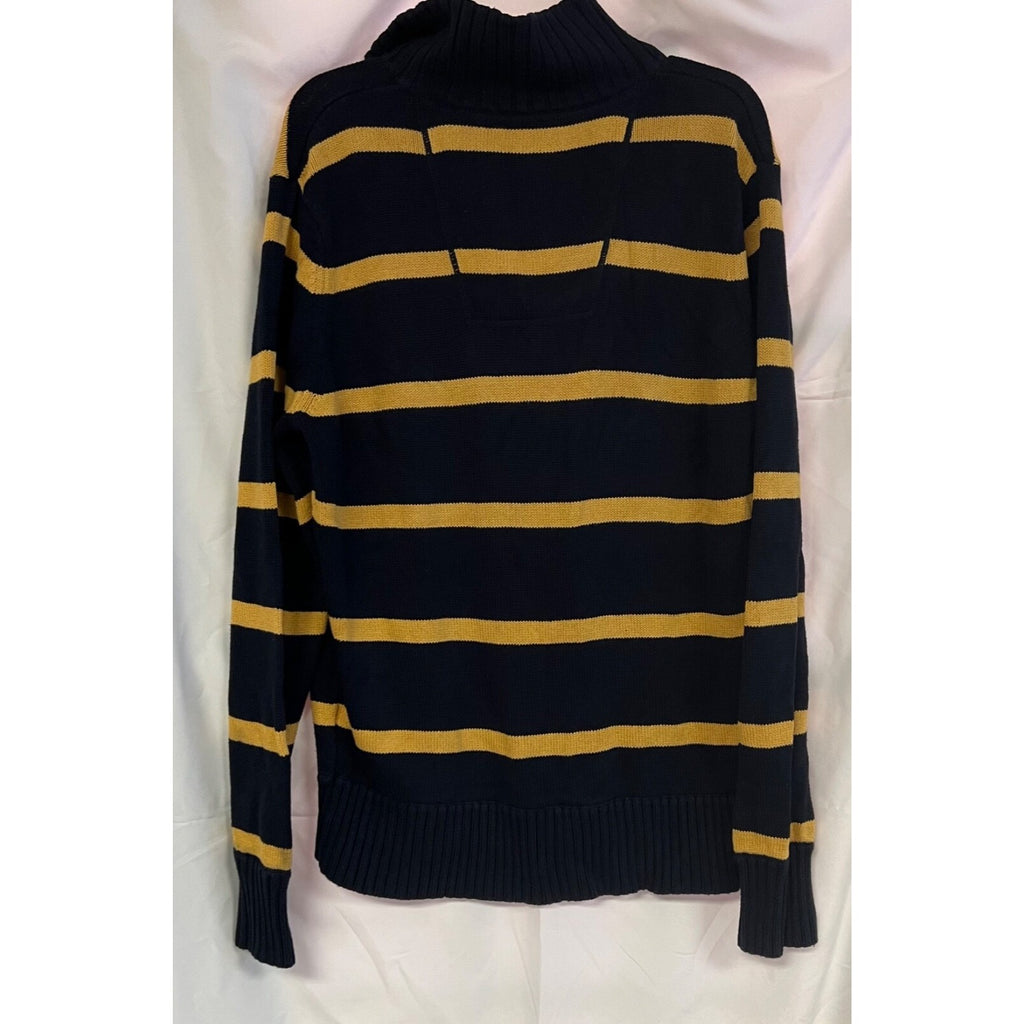 American Eagle knit striped quarter zip sweater size XL