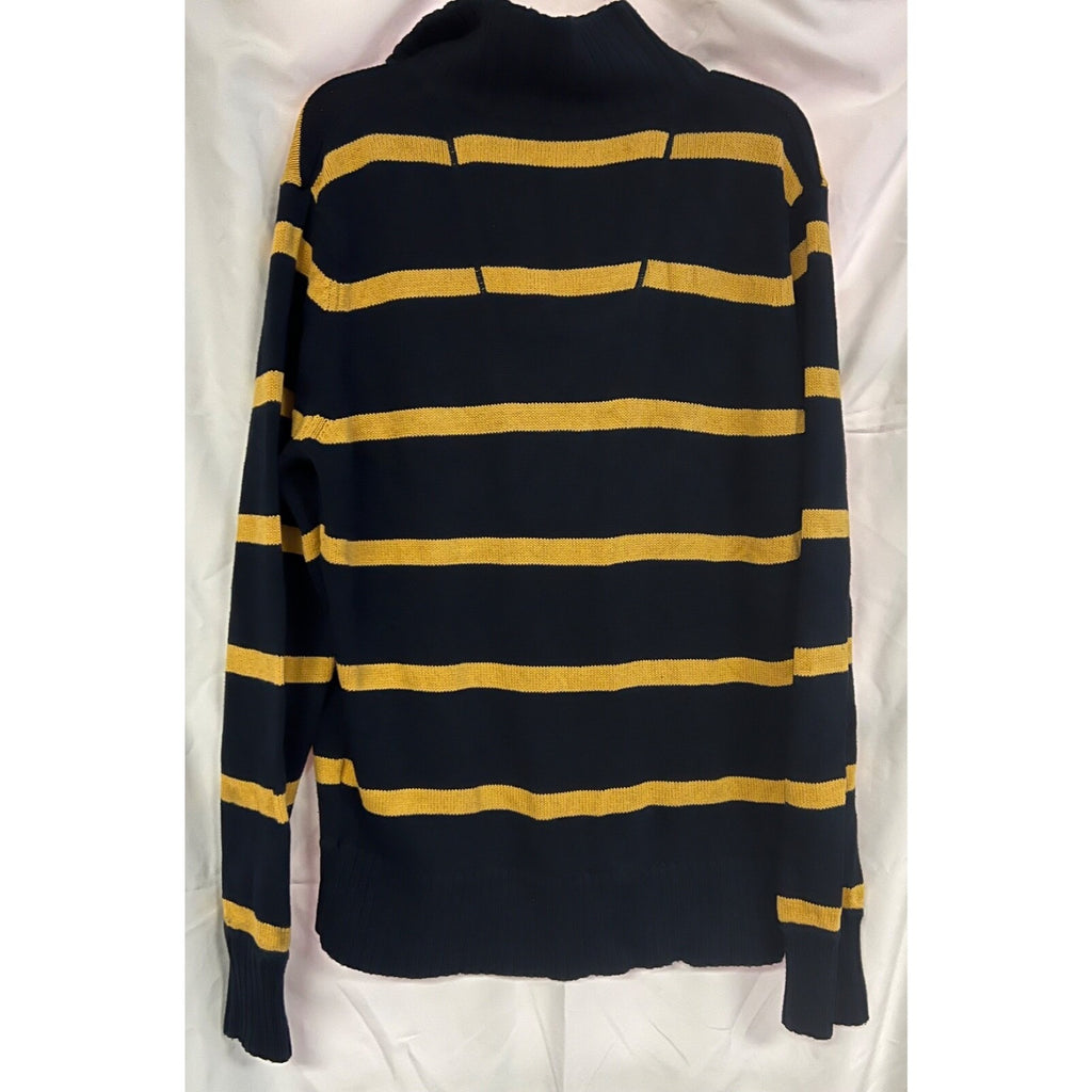 American Eagle knit striped quarter zip sweater size XL