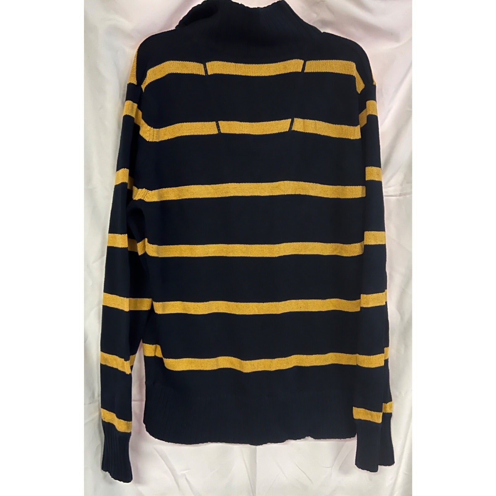 American Eagle knit striped quarter zip sweater size XL