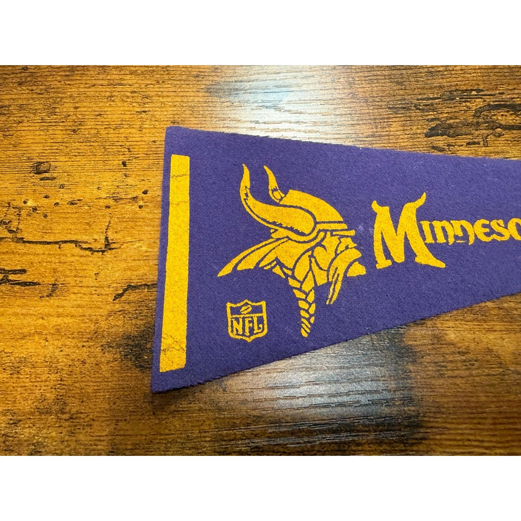 Vintage - 1960's Minnesota Vikings - NFL Football - 9” Mini Felt Pennant