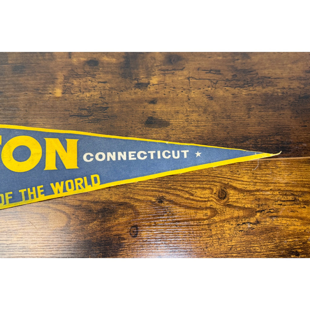 Vintage Groton Connecticut Felt Pennant Submarine Capital Of The World
