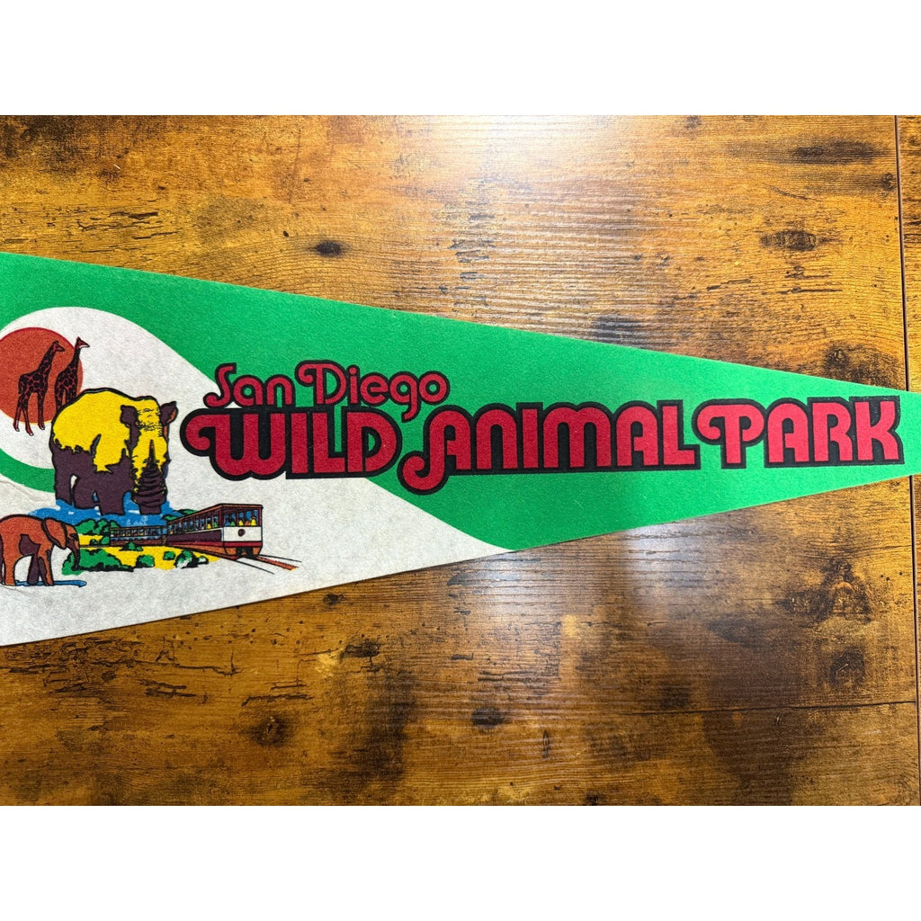 Vintage San Diego Wild Animal Park pennant