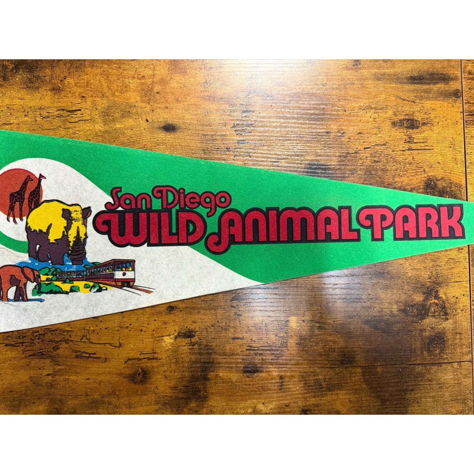 Vintage San Diego Wild Animal Park pennant