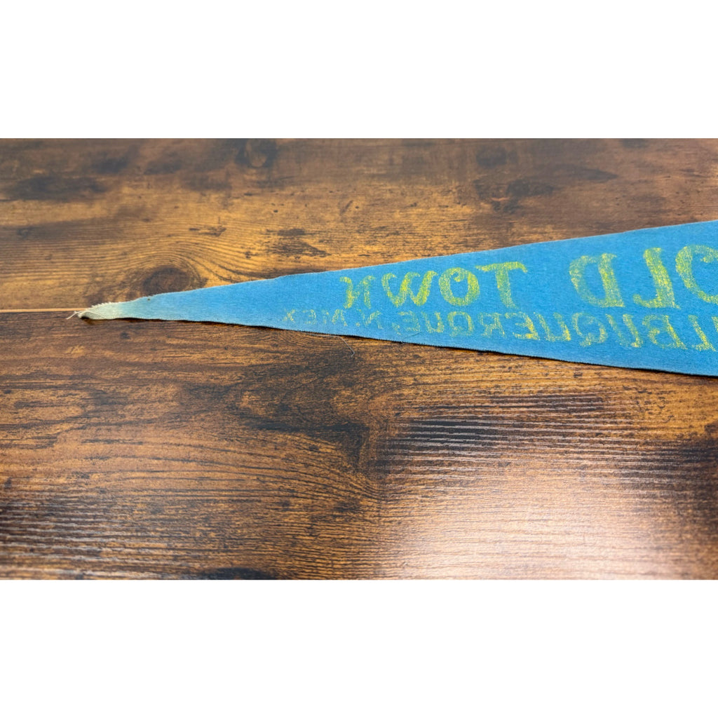 Vintage Old Town Albuquerque N.M. Pennant With Roadrunner Design