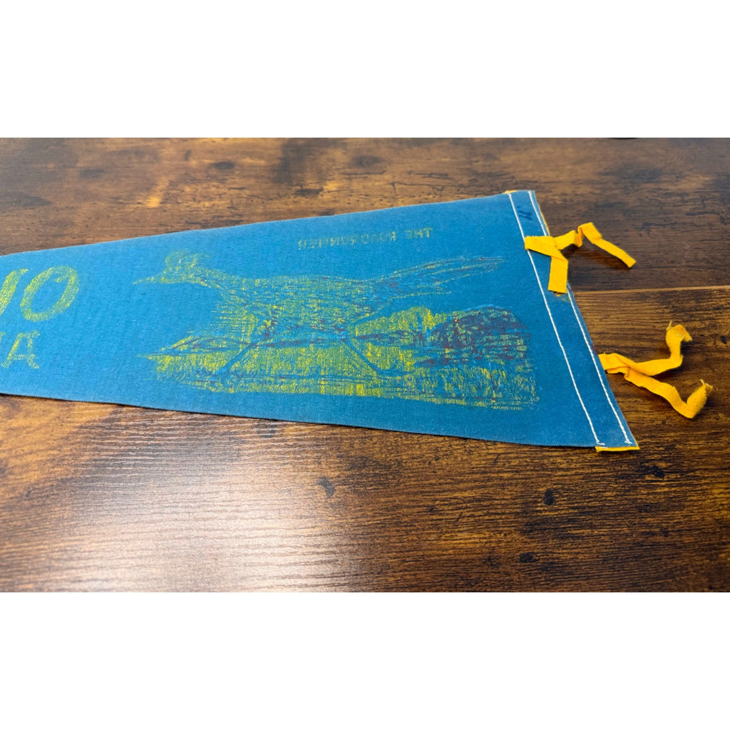 Vintage Old Town Albuquerque N.M. Pennant With Roadrunner Design