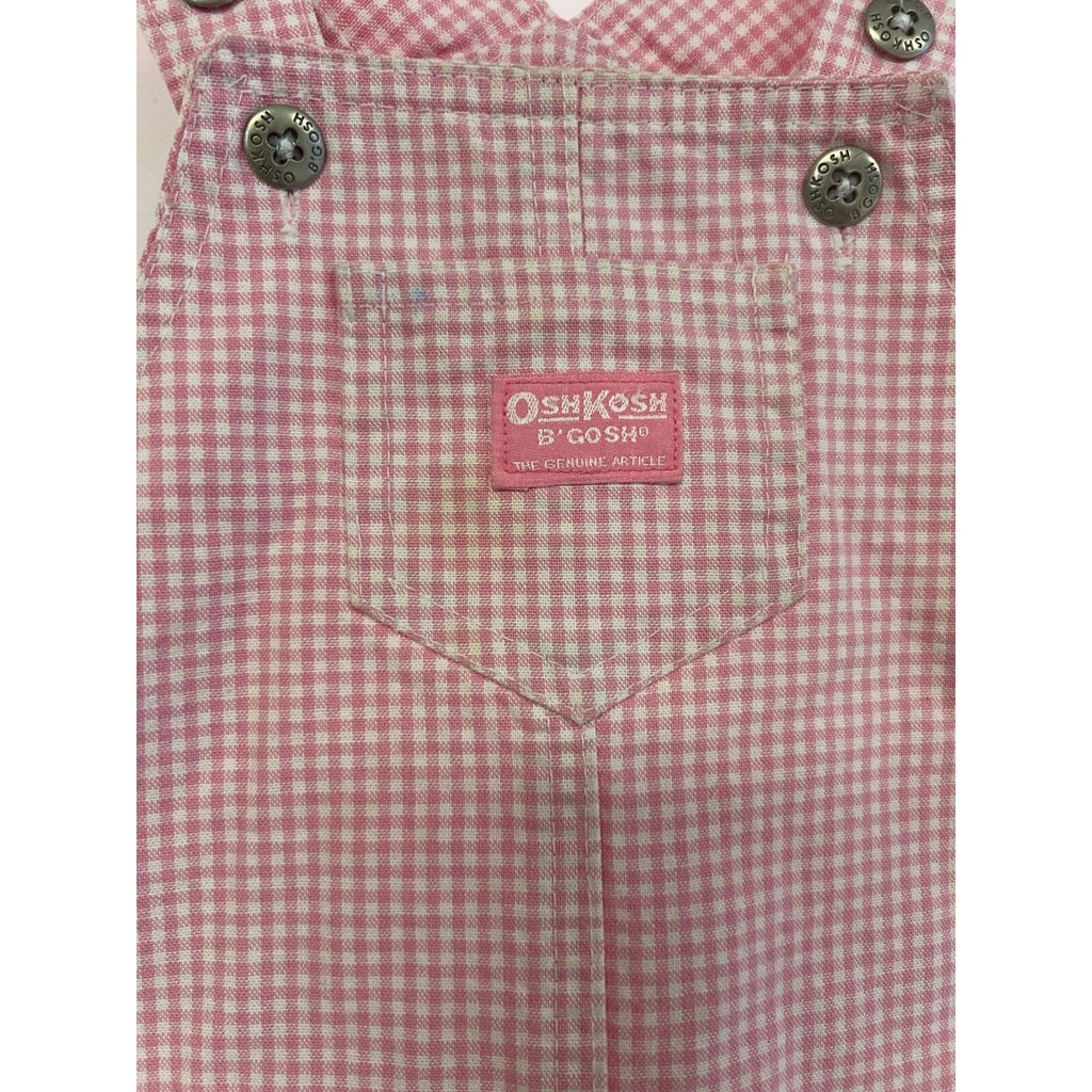 Oshkosh pink gingham overalls dress size 24 months