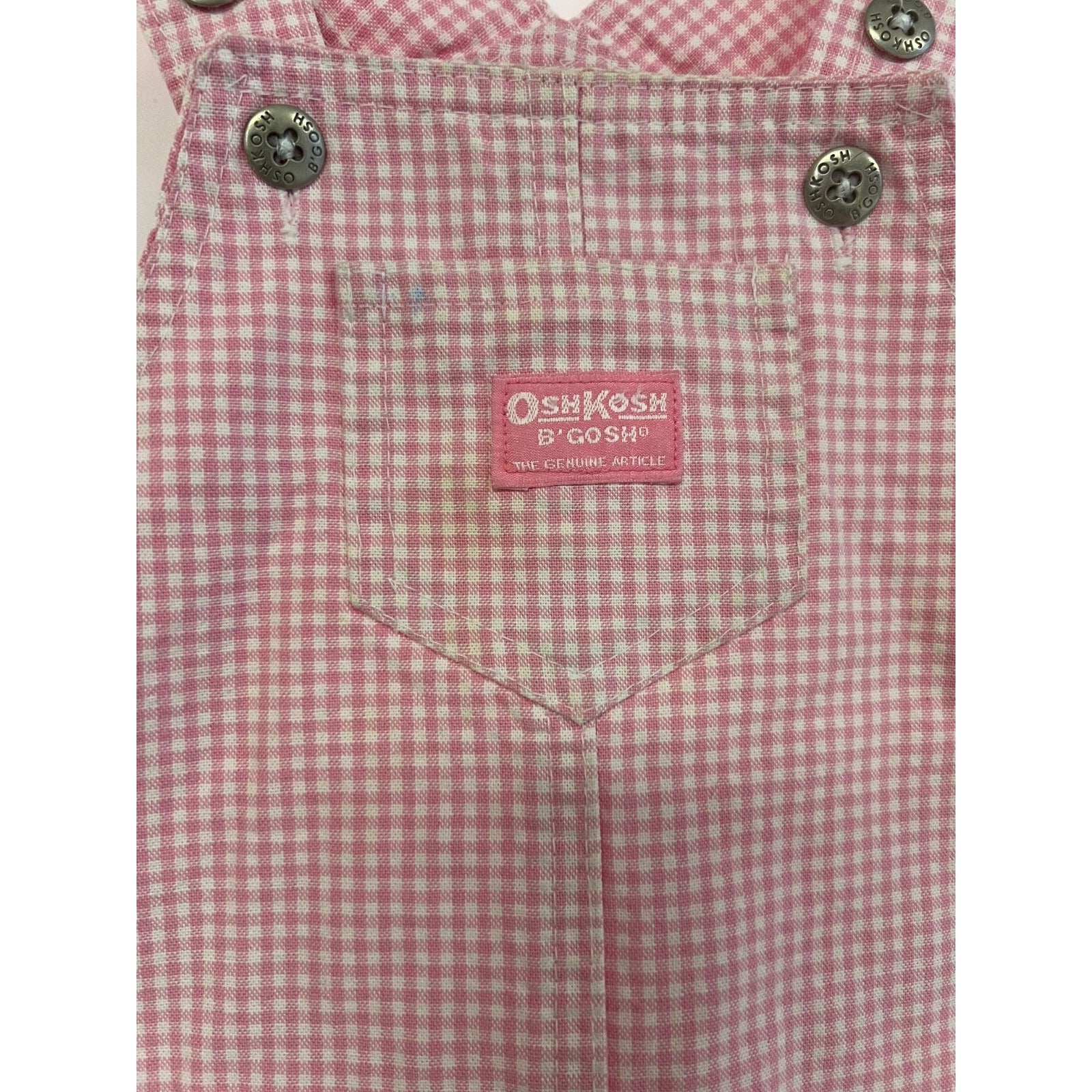 Oshkosh pink gingham overalls dress size 24 months