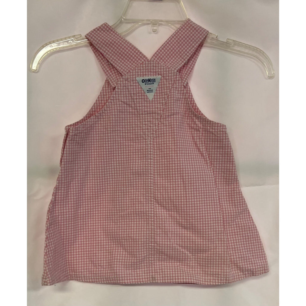 Oshkosh pink gingham overalls dress size 24 months