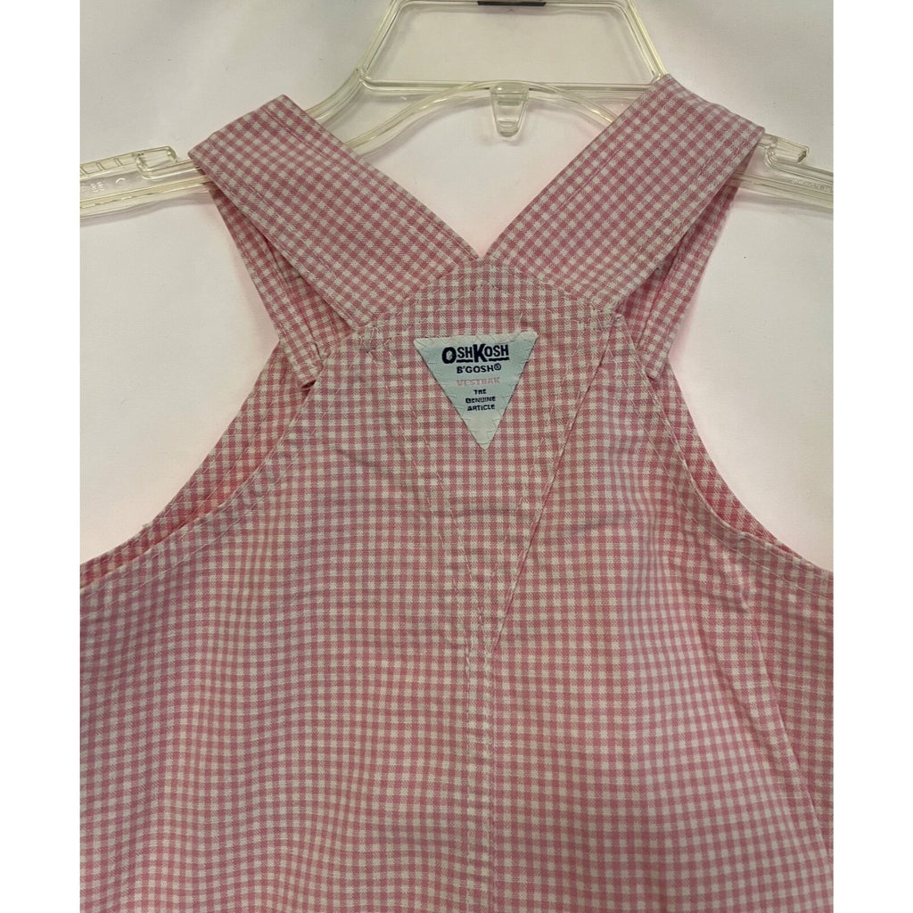 Oshkosh pink gingham overalls dress size 24 months
