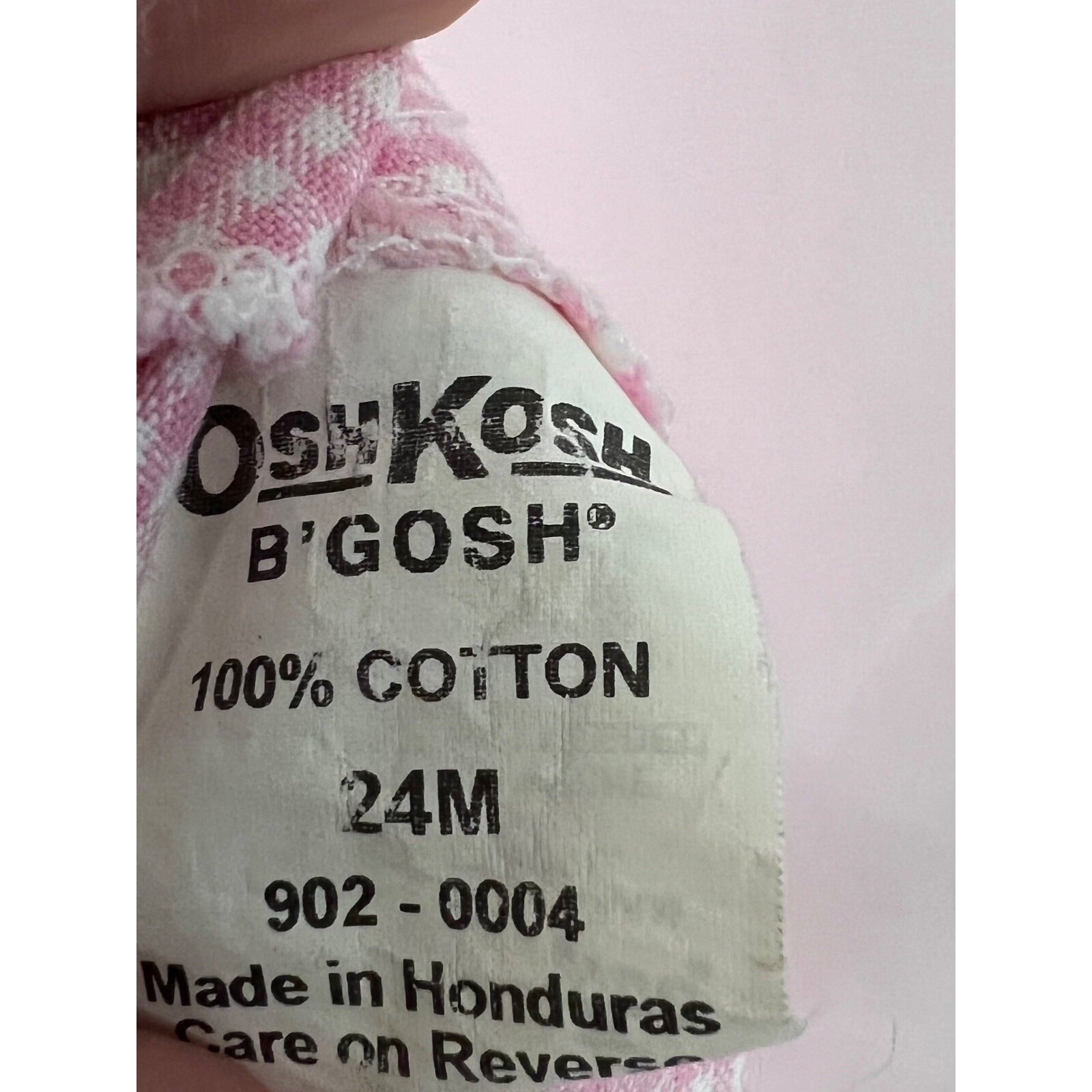 Oshkosh pink gingham overalls dress size 24 months