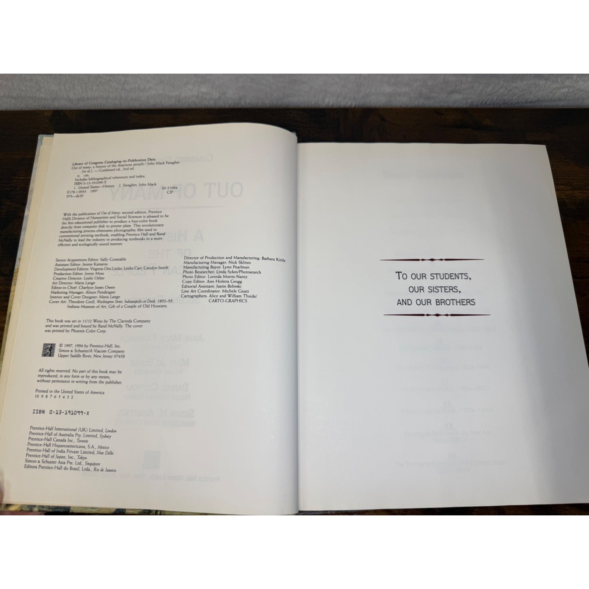 Out Of Many: A History Of The American People Second Edition Hardcover