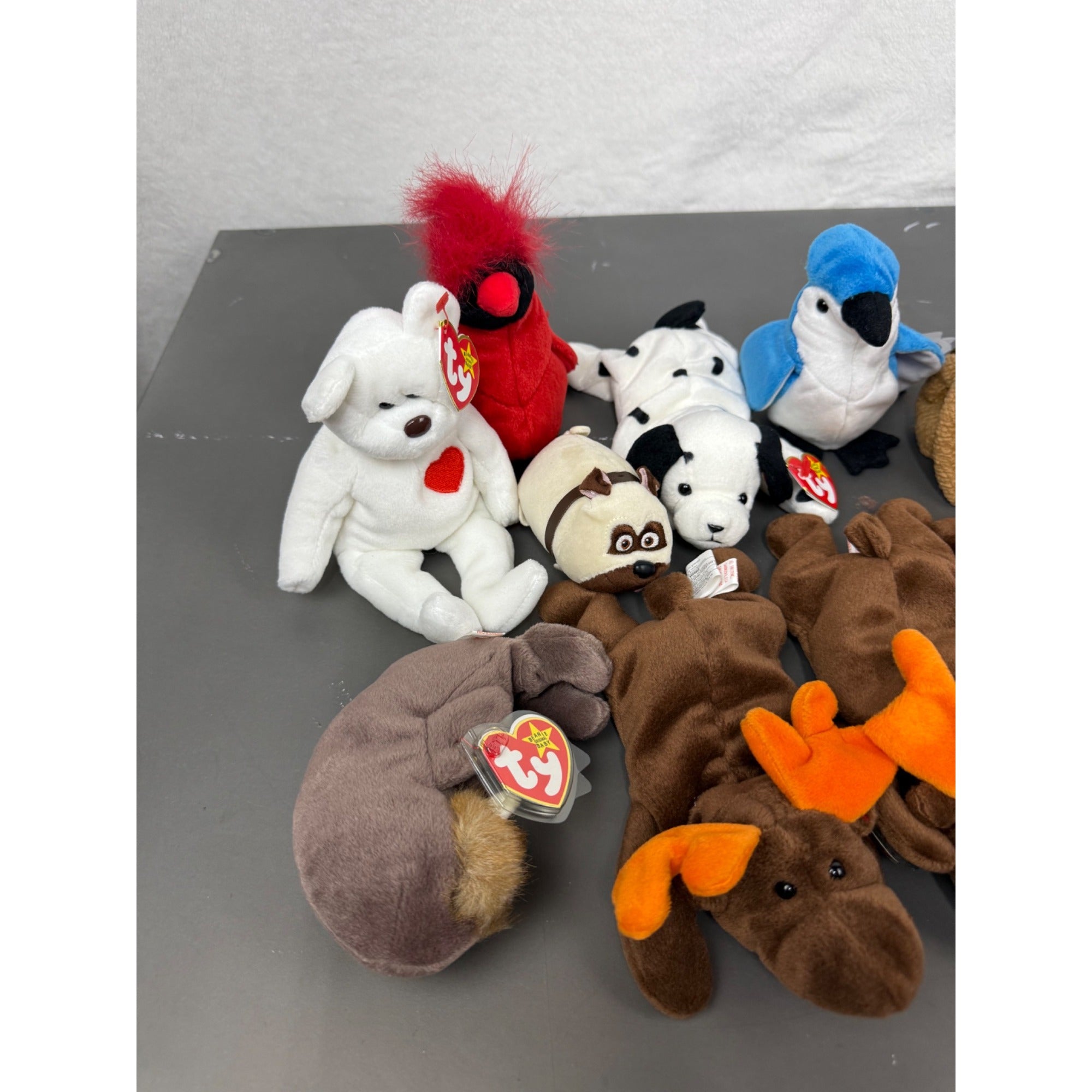 Mixed Lot Of Ty Beanie Babies & Buddies Plush Toys With Tags - Animals & Sports Theme
