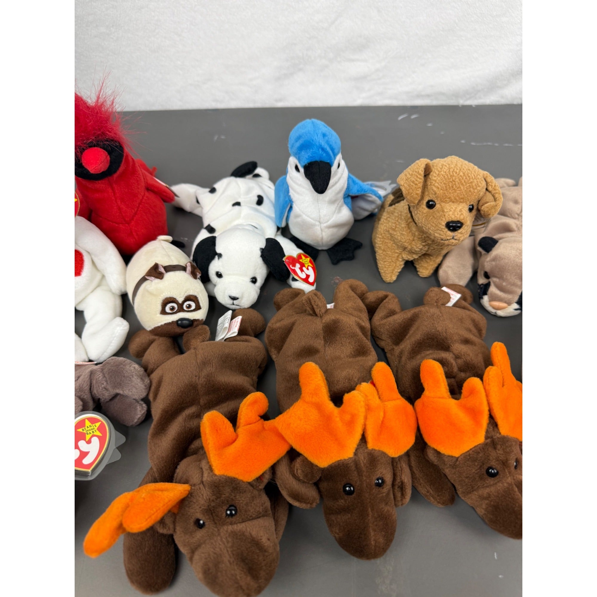 Mixed Lot Of Ty Beanie Babies & Buddies Plush Toys With Tags - Animals & Sports Theme