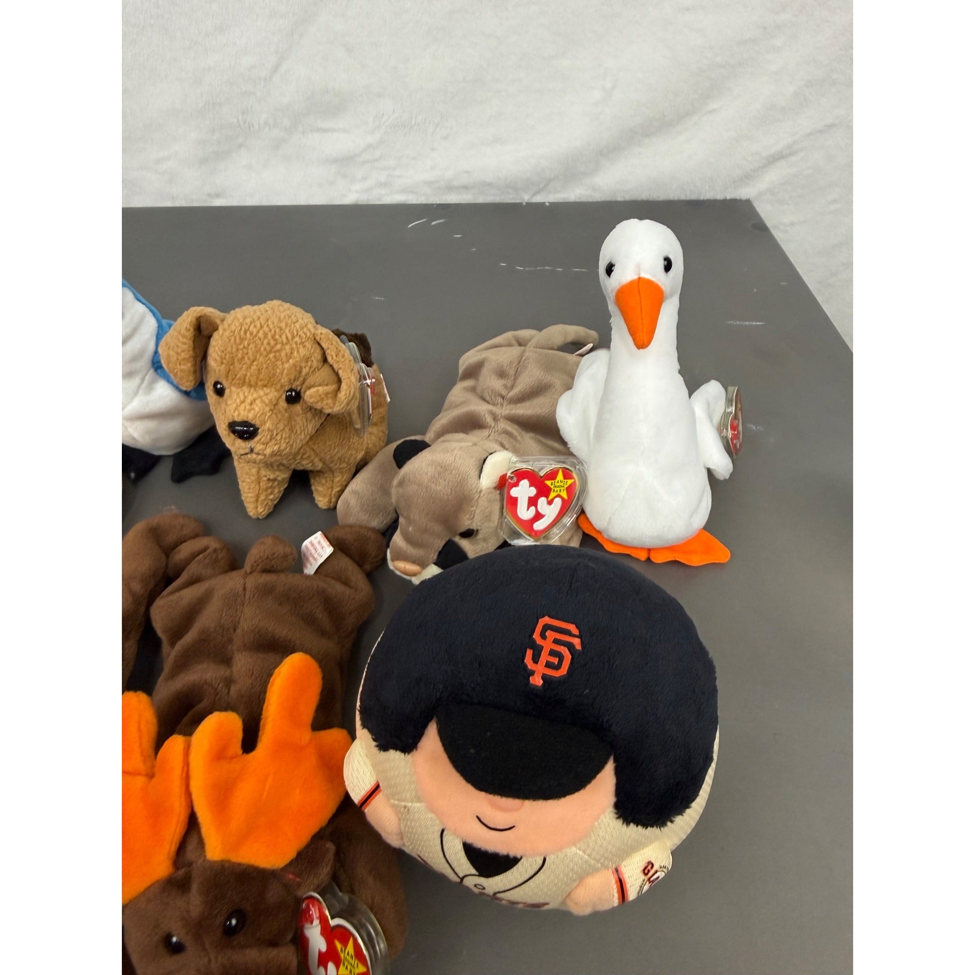 Mixed Lot Of Ty Beanie Babies & Buddies Plush Toys With Tags - Animals & Sports Theme