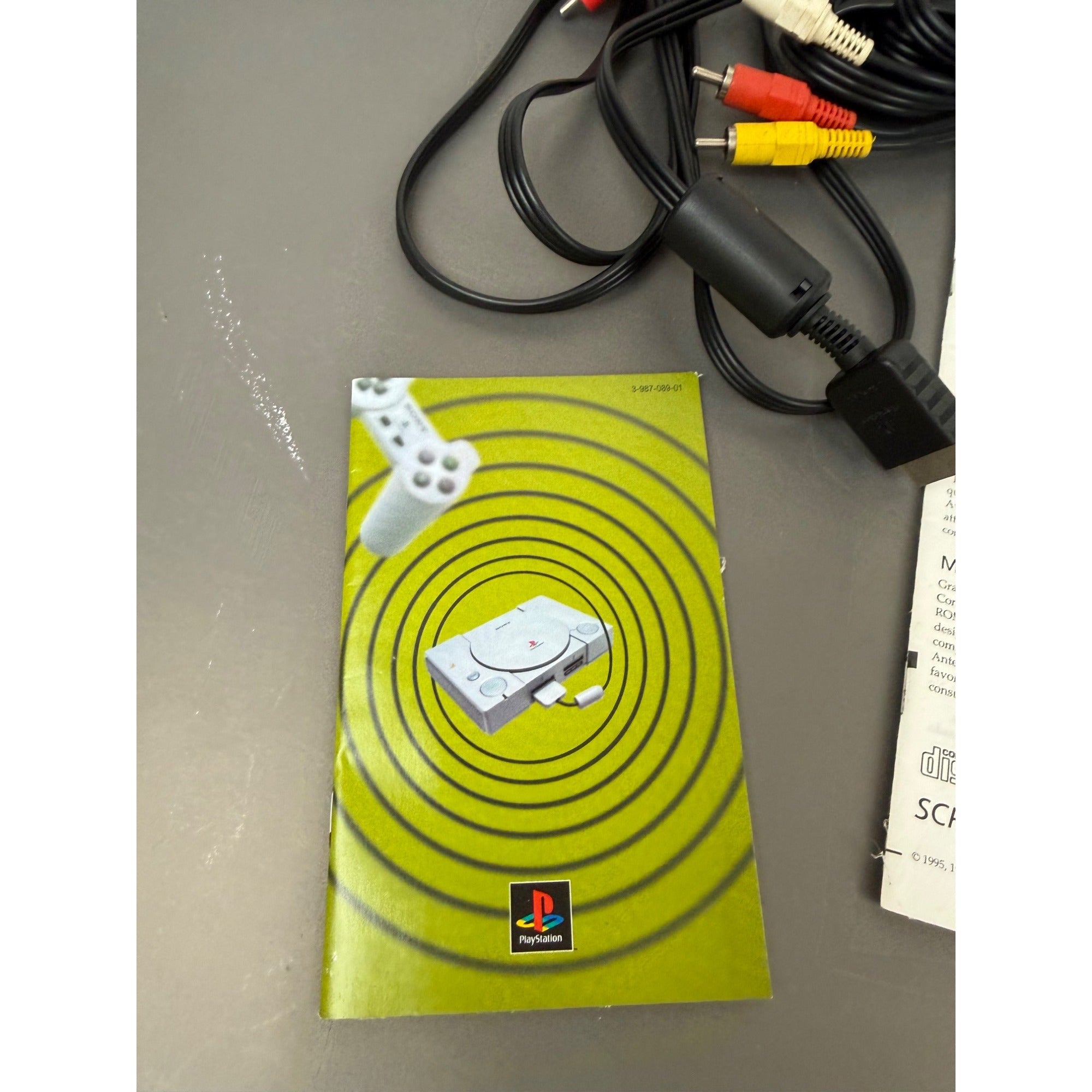 Sony PlayStation AV Cables & SCPH-7501 Instruction Manuals Bundle
