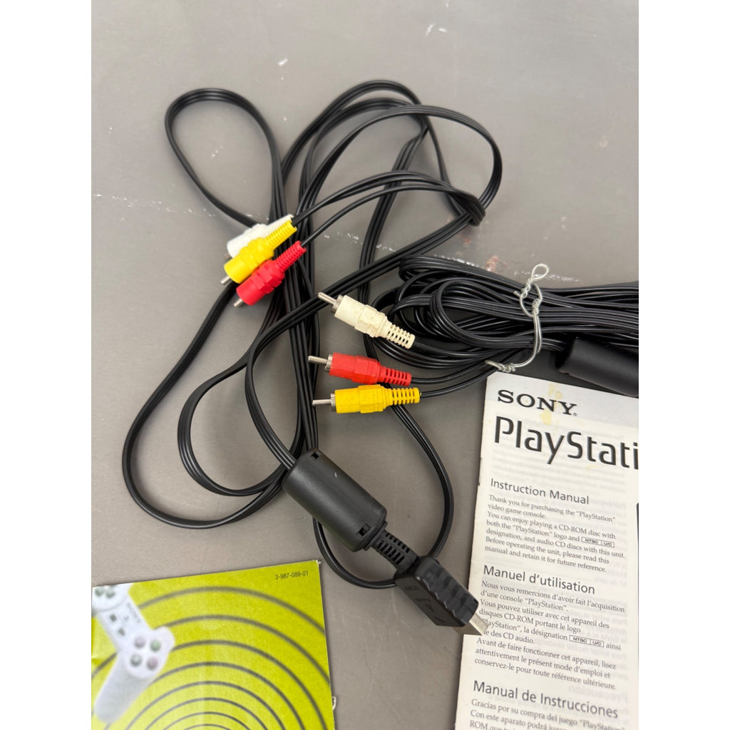 Sony PlayStation AV Cables & SCPH-7501 Instruction Manuals Bundle