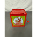 Rudolph The Red-Nosed Reindeer Metal Jack-In-The-Box With Crank Handle & Festive Holiday Graphics