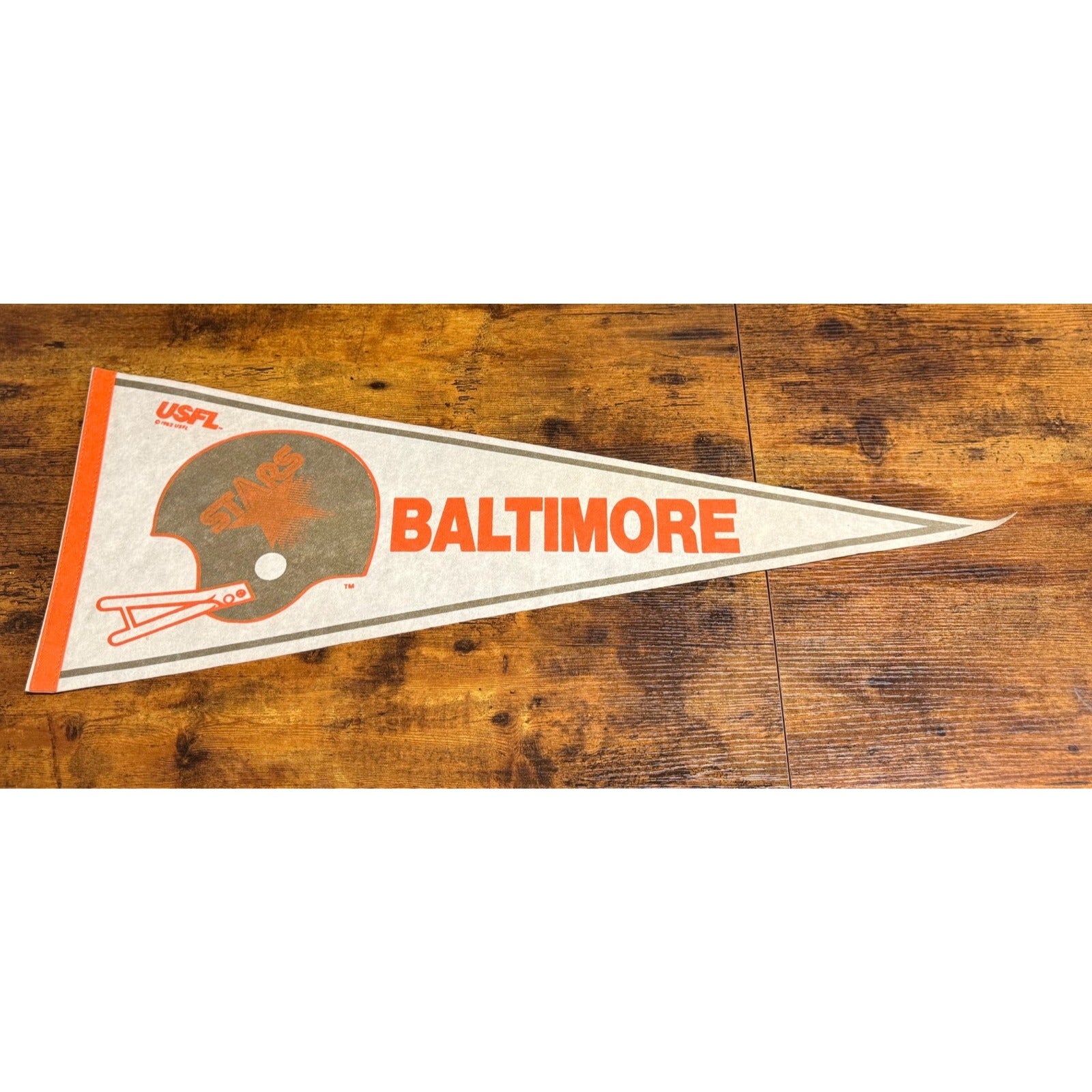 Vintage 1982 USFL Baltimore Stars pennant