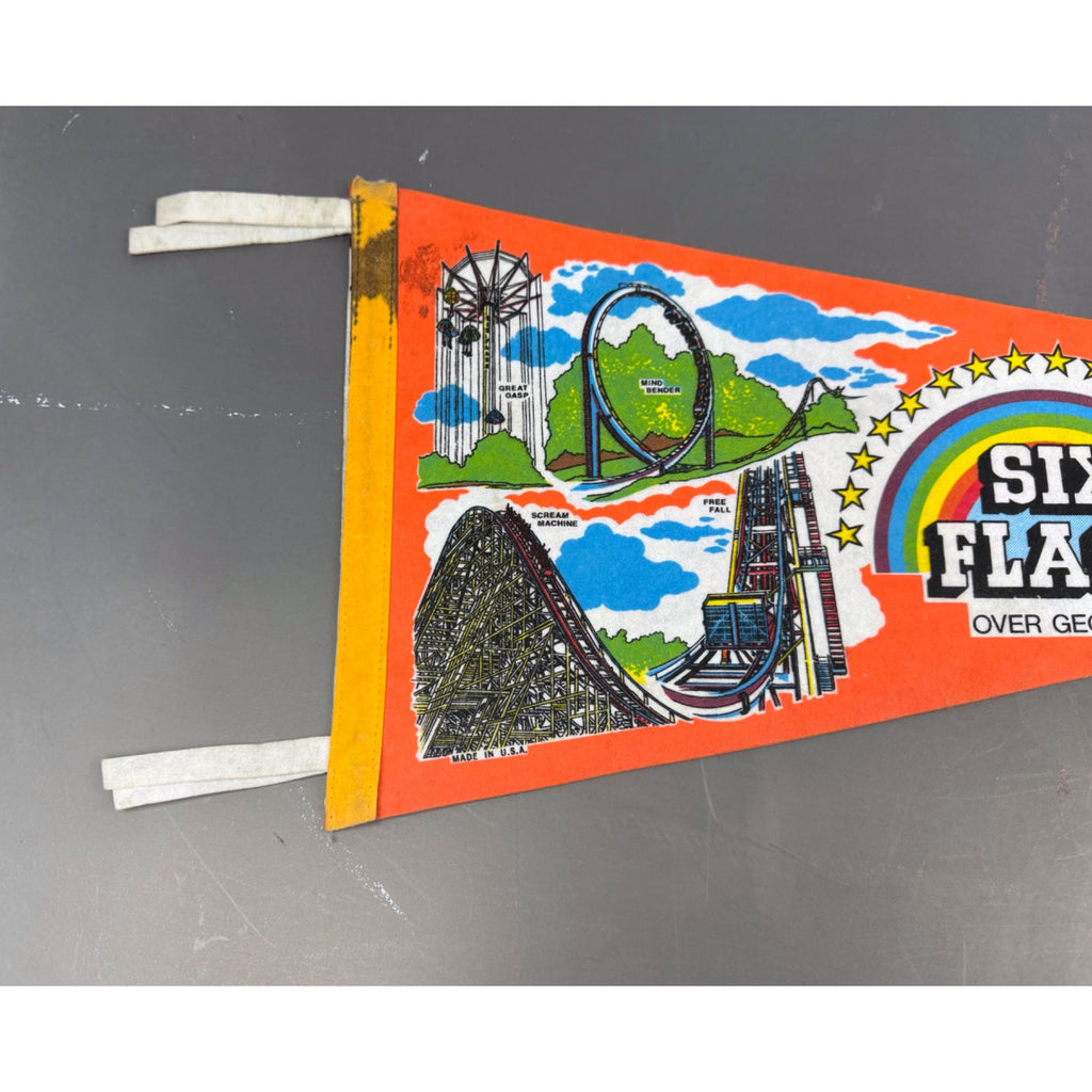 Vintage Six Flags over Georgia pennant
