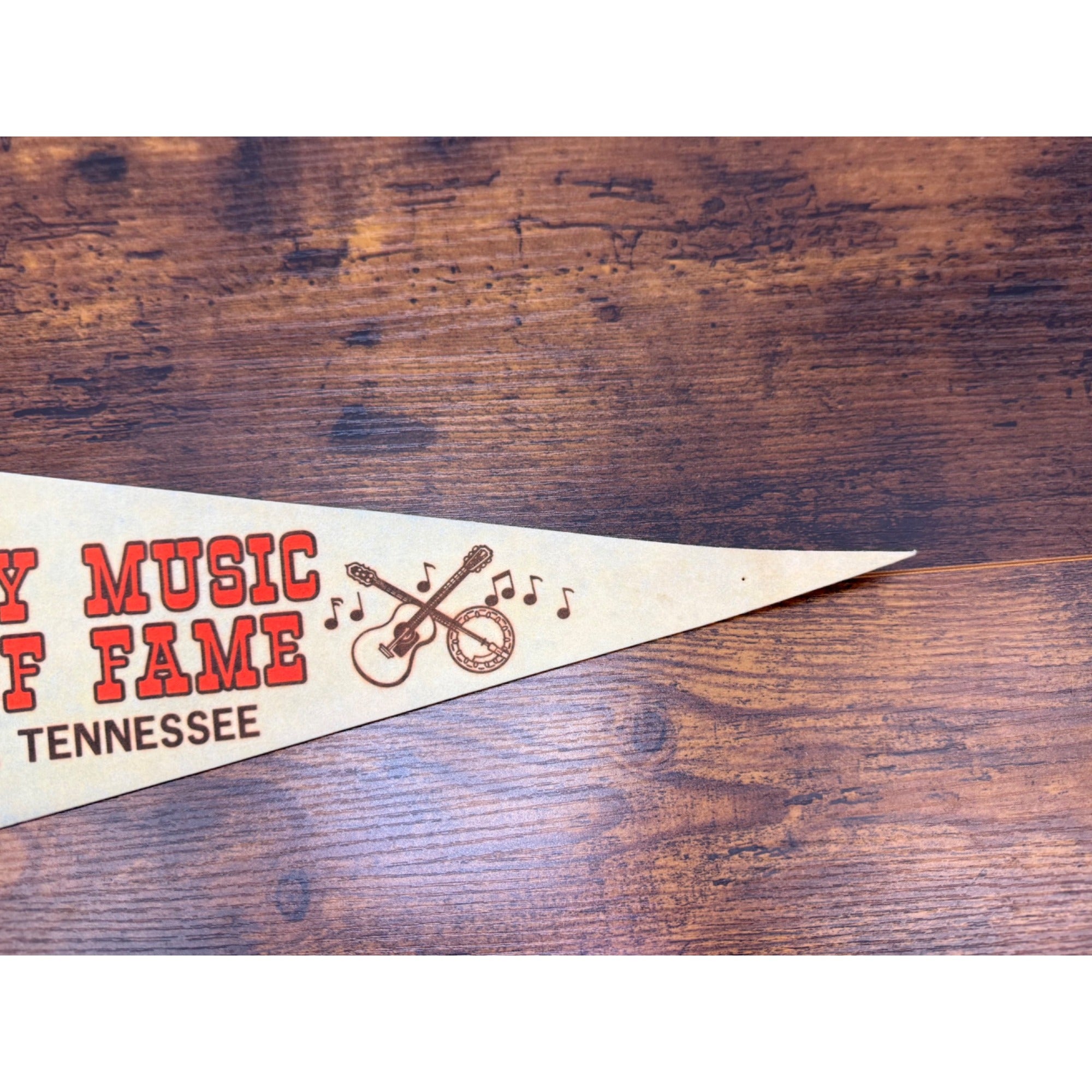 Vintage Country Music Hall Of Fame Nashville Tennessee Pennant Decor 23 inches