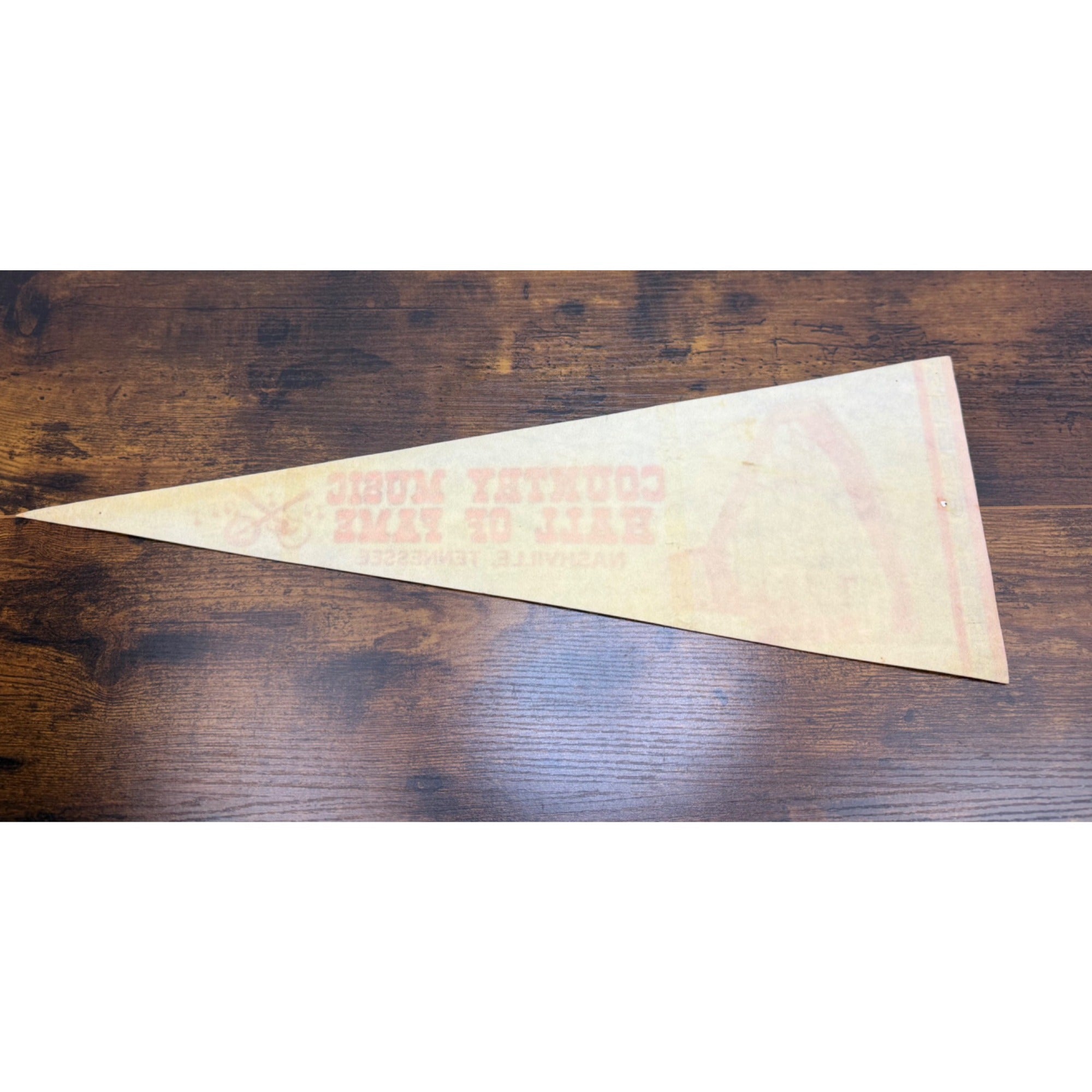 Vintage Country Music Hall Of Fame Nashville Tennessee Pennant Decor 23 inches