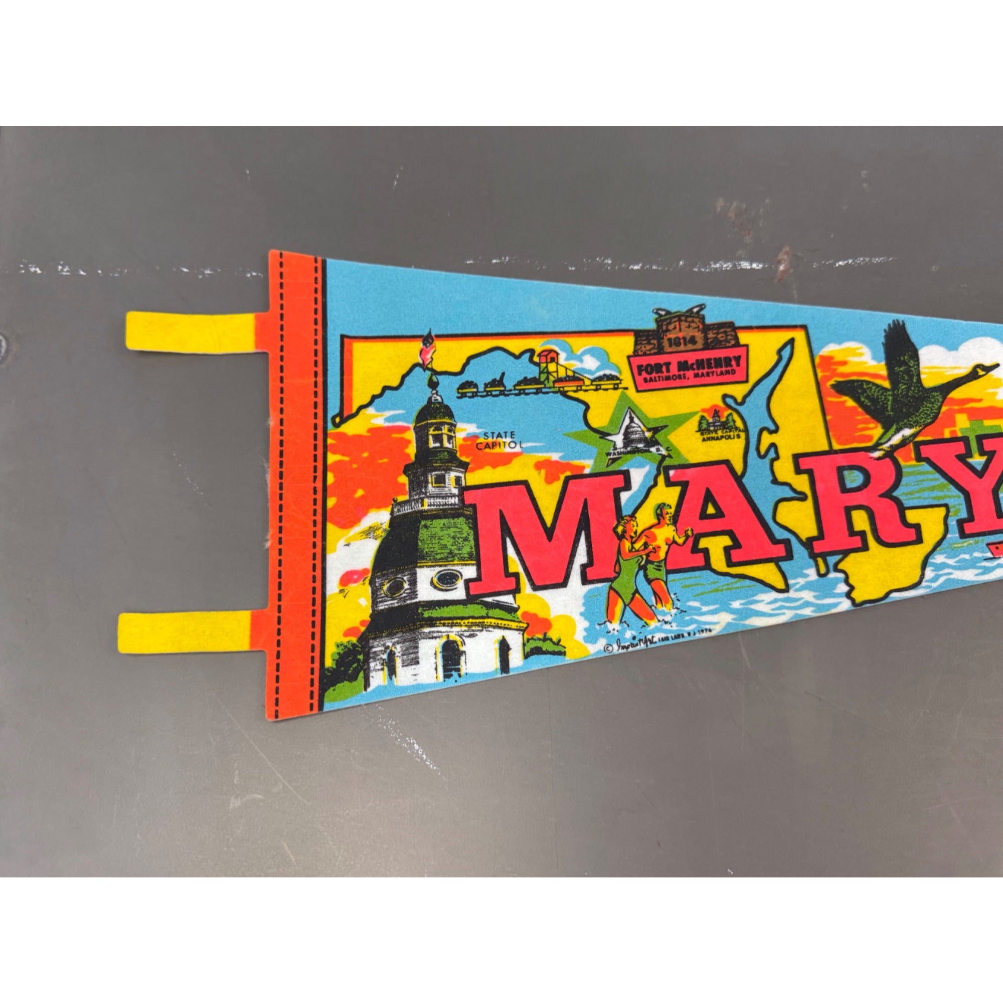 Vintage Maryland State pennant