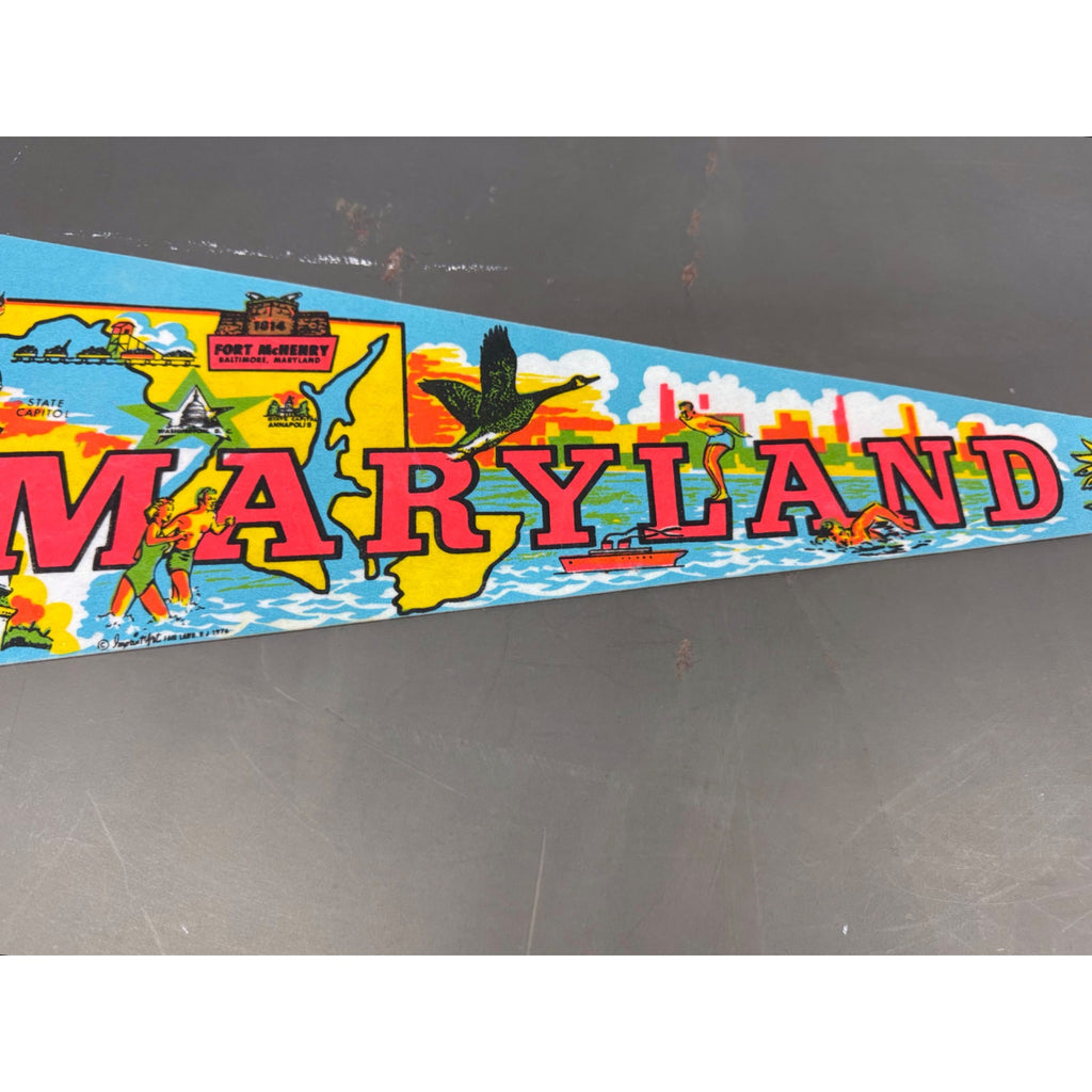 Vintage Maryland State pennant