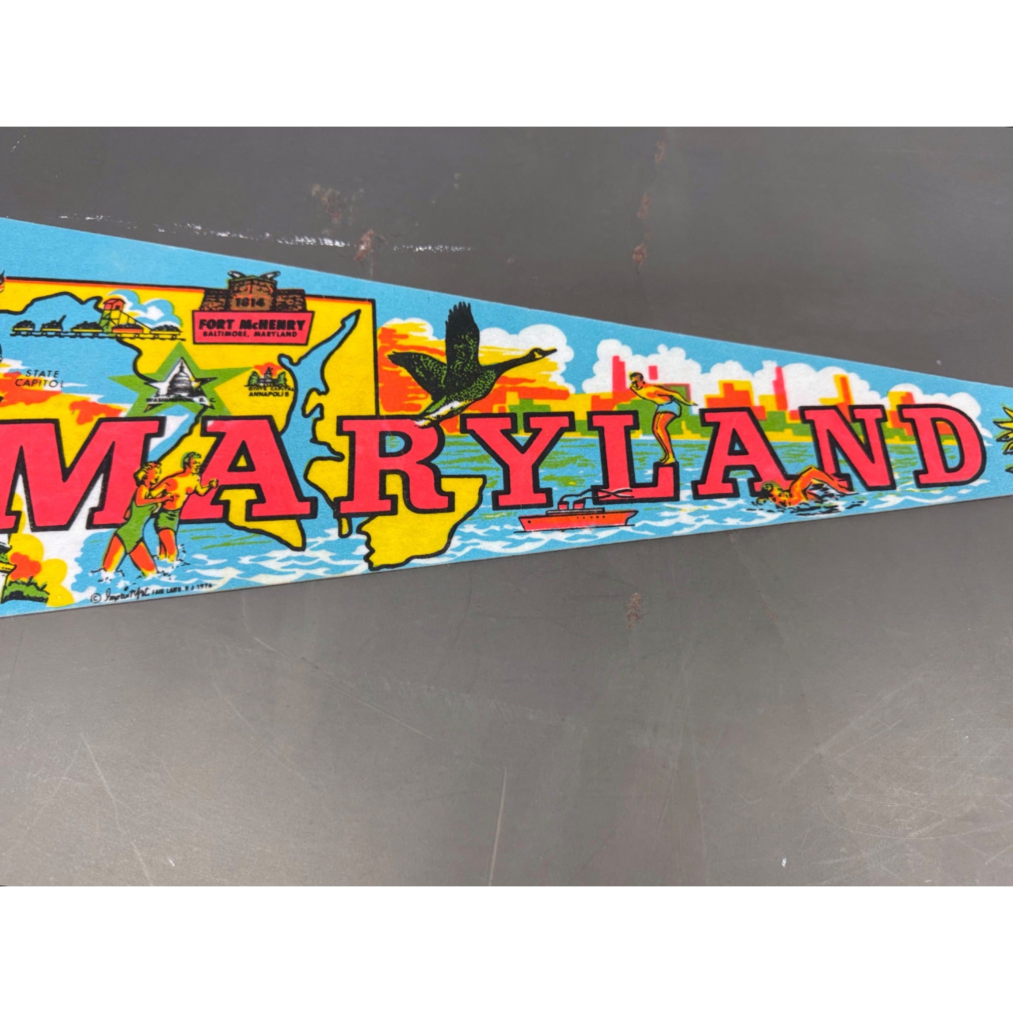 Vintage Maryland State pennant
