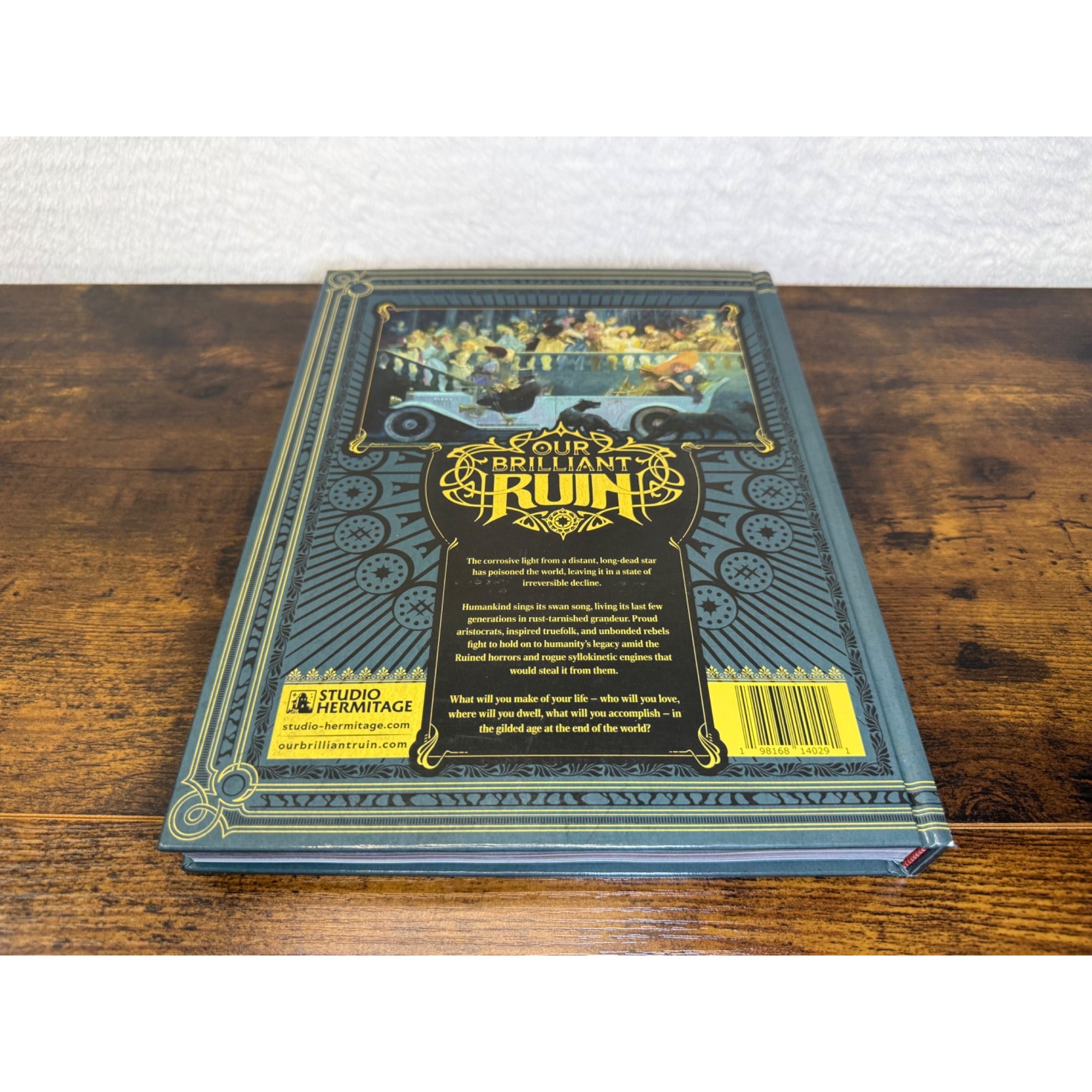 Our Brilliant Ruin Hardcover Book With Ornate Gold Detailing Studio Hermitage