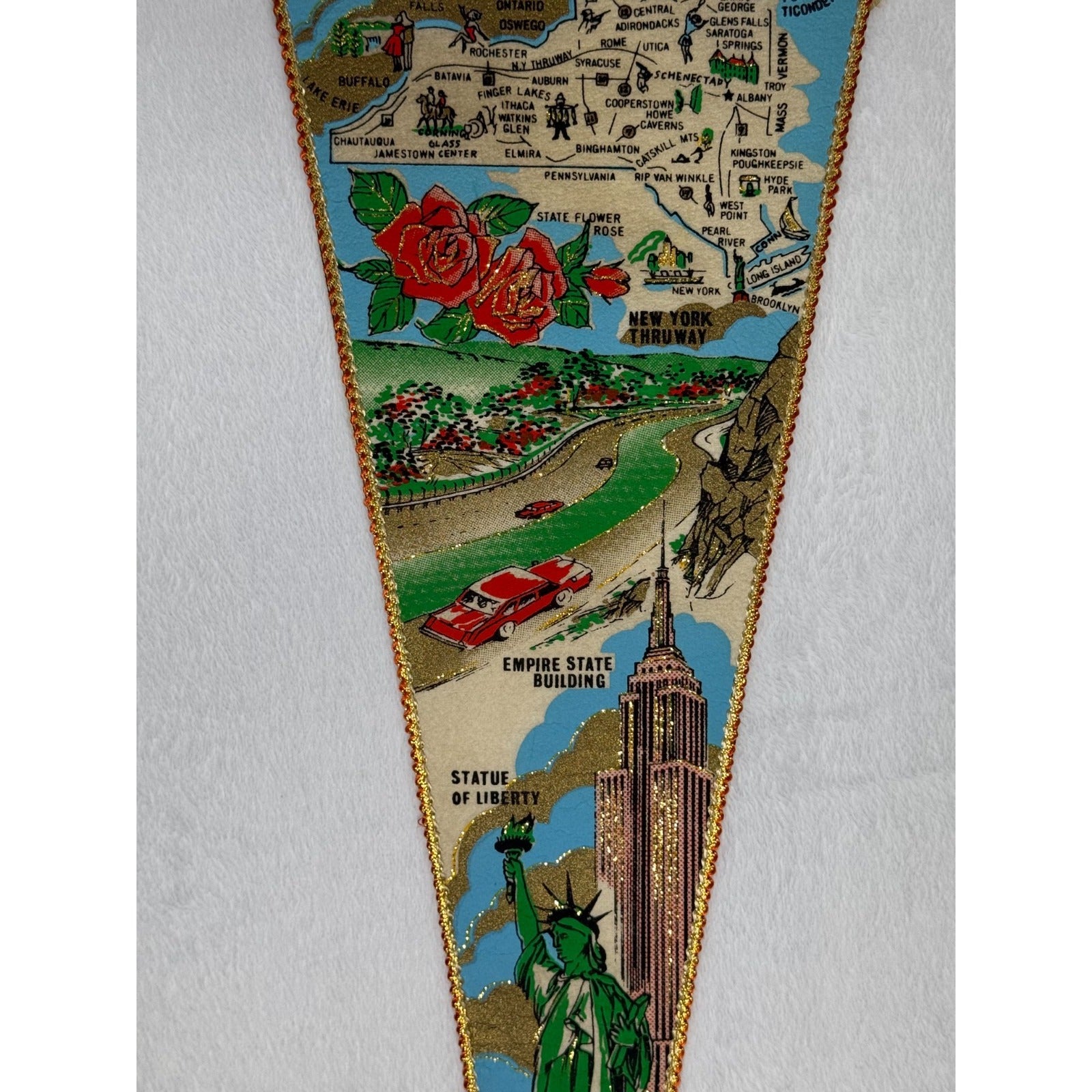 Vintage New York State pennant Made in Japan