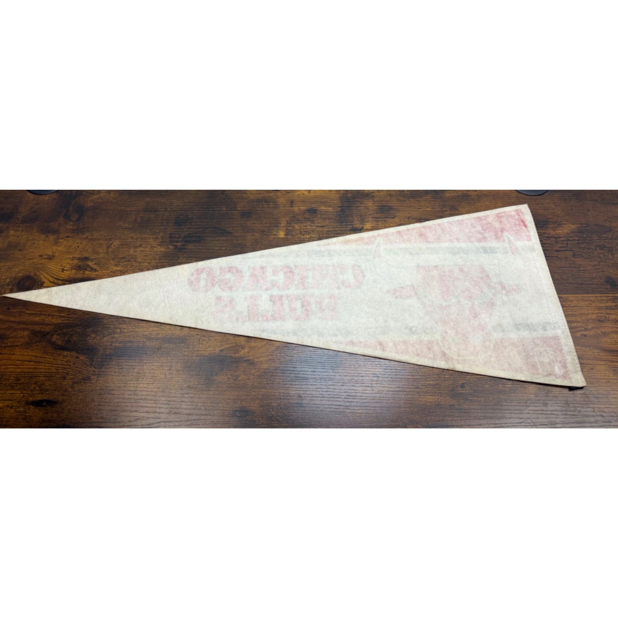 Vintage Chicago Bulls NBA Licensed Felt Pennant Classic Bull Logo 30 inches