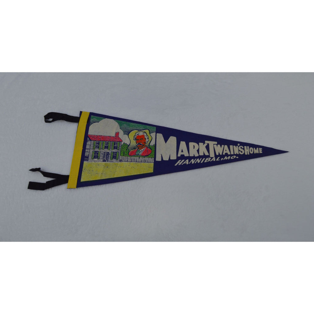 Vintage Mark Twain's Home Hannibal, Missouri pennant