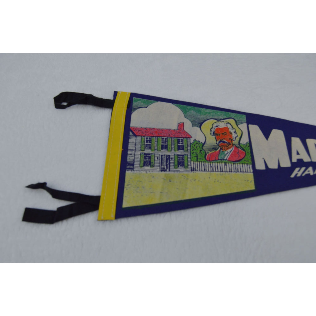 Vintage Mark Twain's Home Hannibal, Missouri pennant