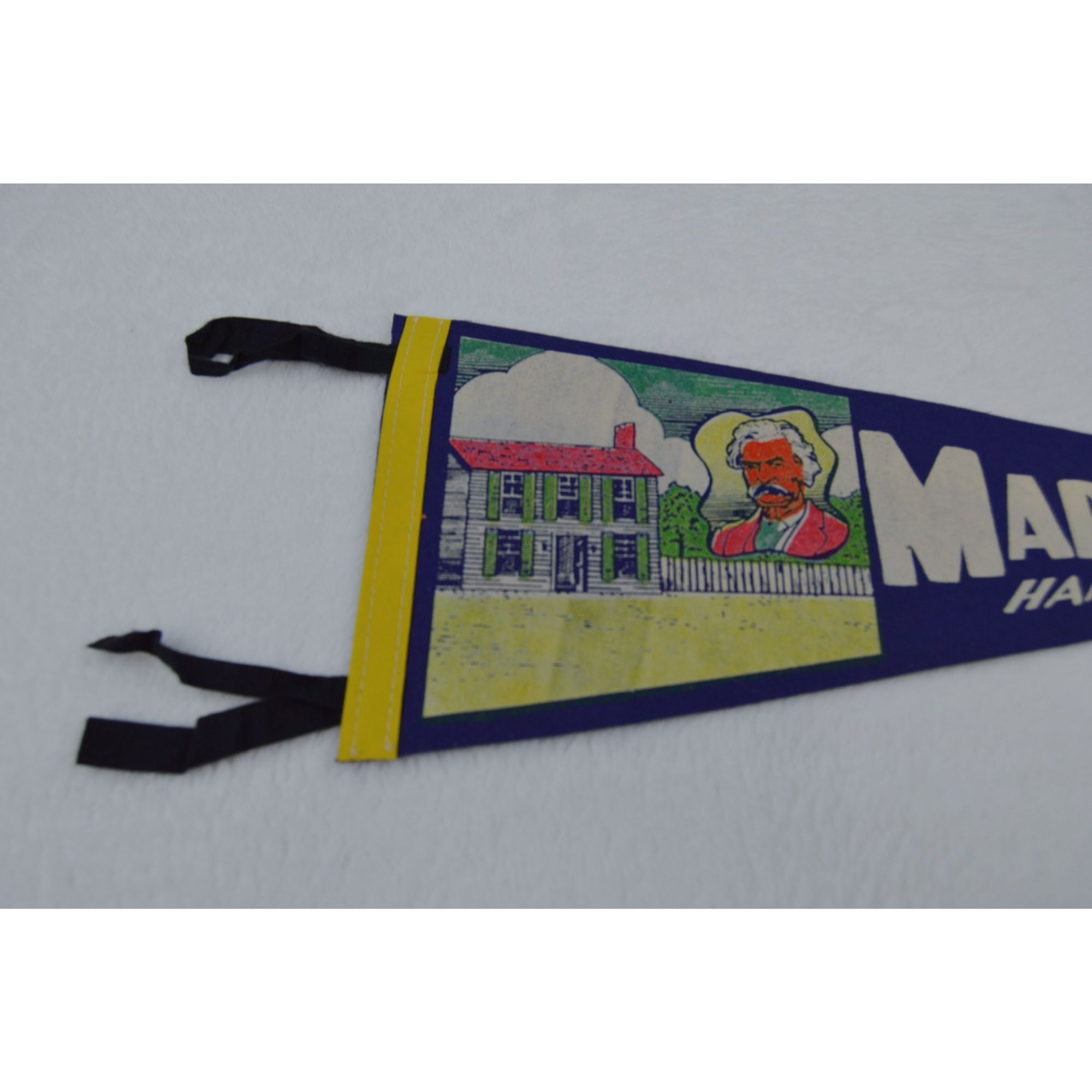 Vintage Mark Twain's Home Hannibal, Missouri pennant