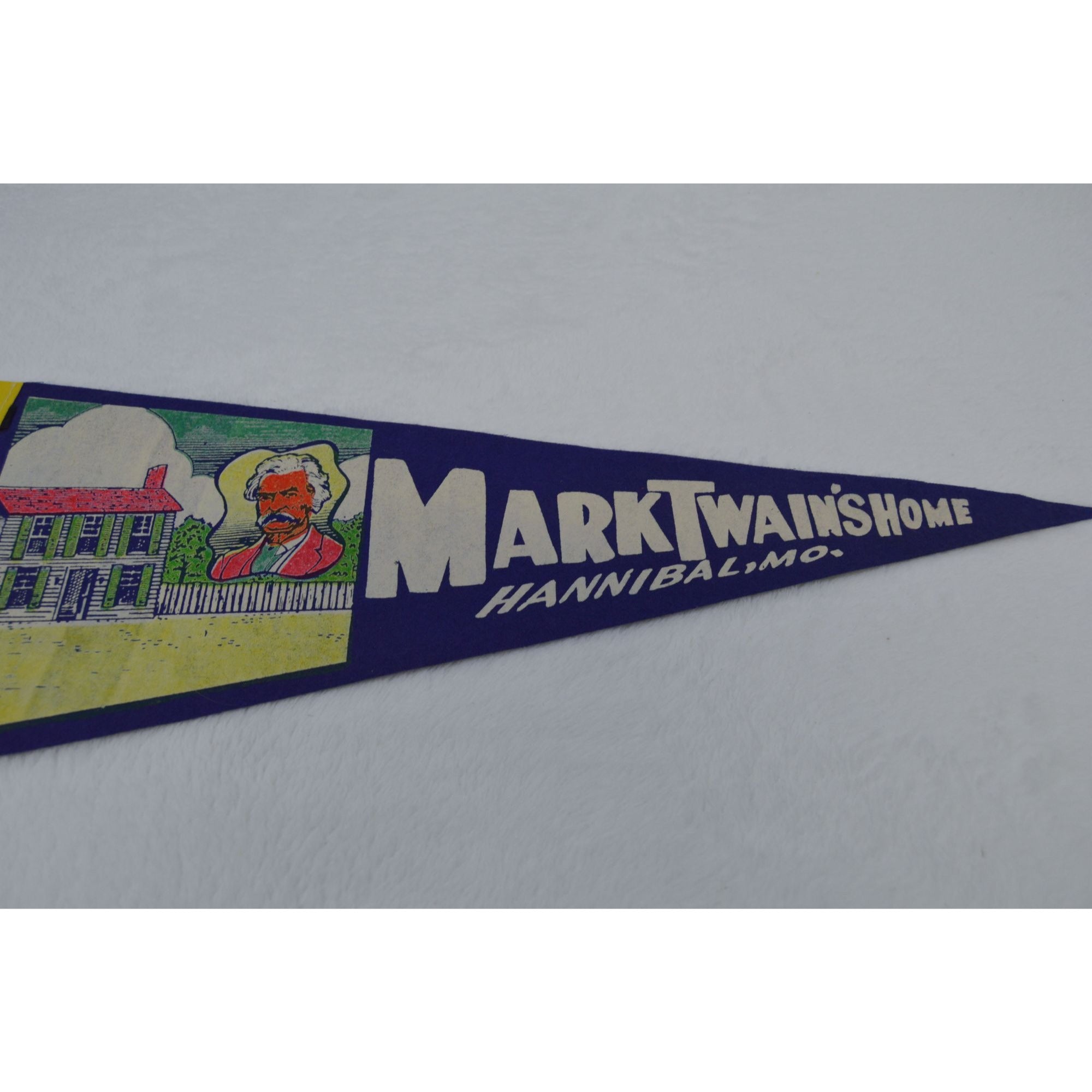 Vintage Mark Twain's Home Hannibal, Missouri pennant