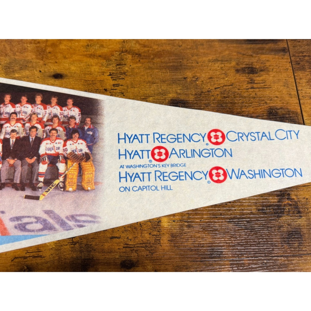 Vintage 1982-83 Washington Capitols team photo Hyatt pennant