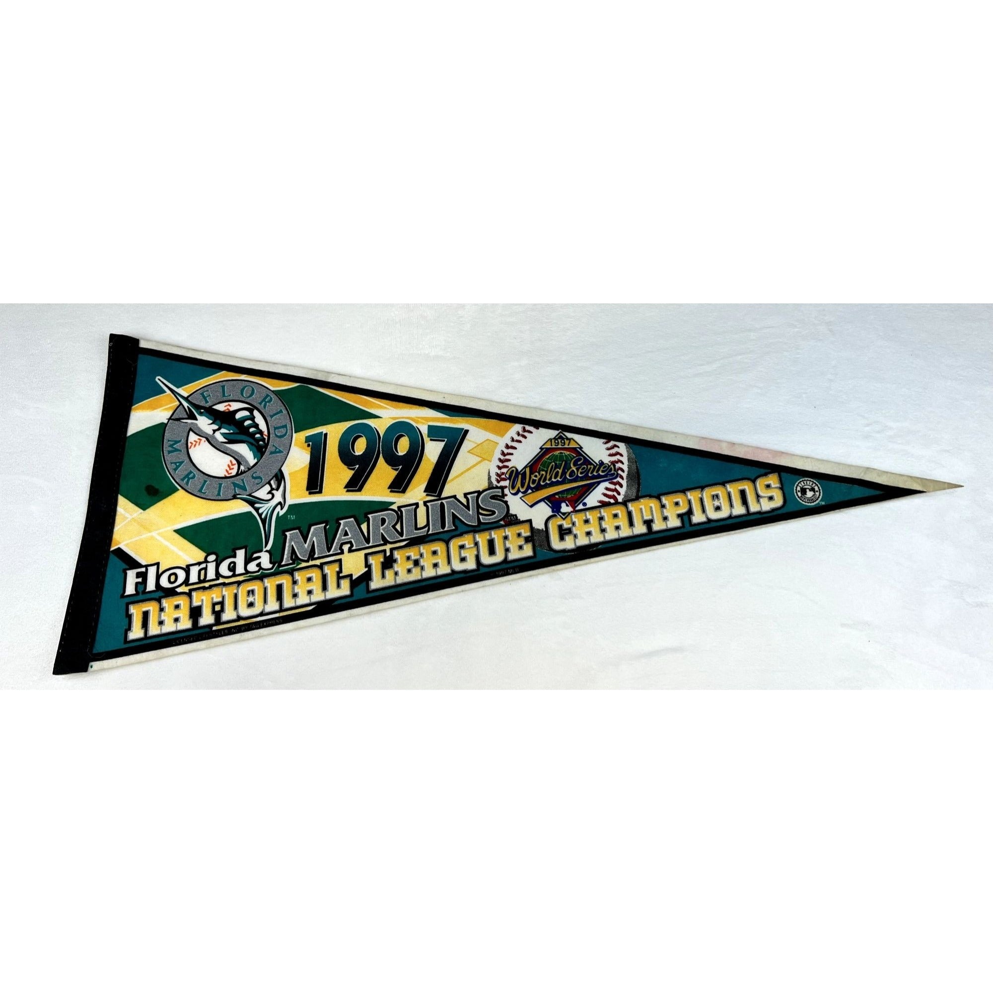 Vintage 1997 Florida Marlins National League Champions World Series pennant