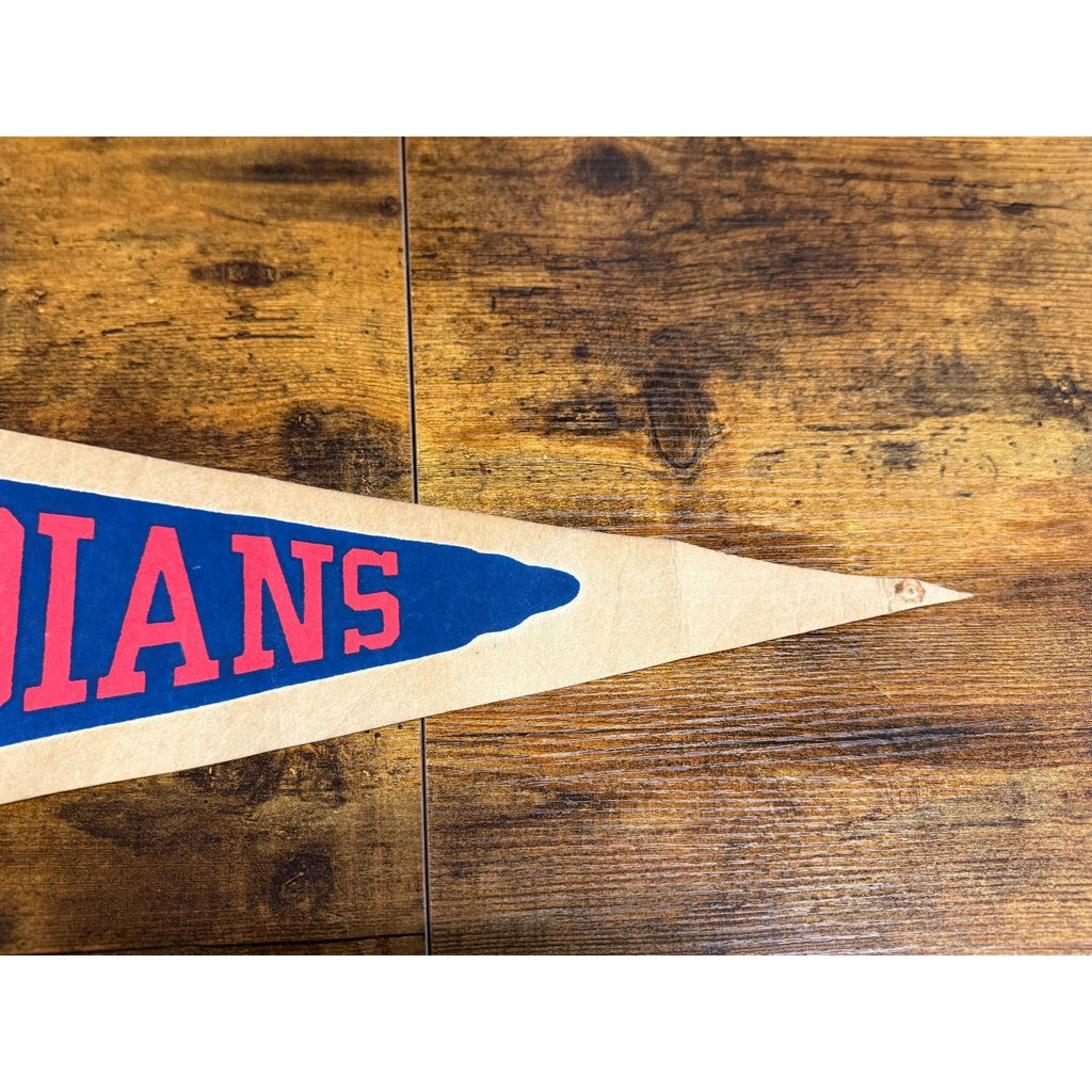 Vintage MLB Cleveland Indians pennant aged