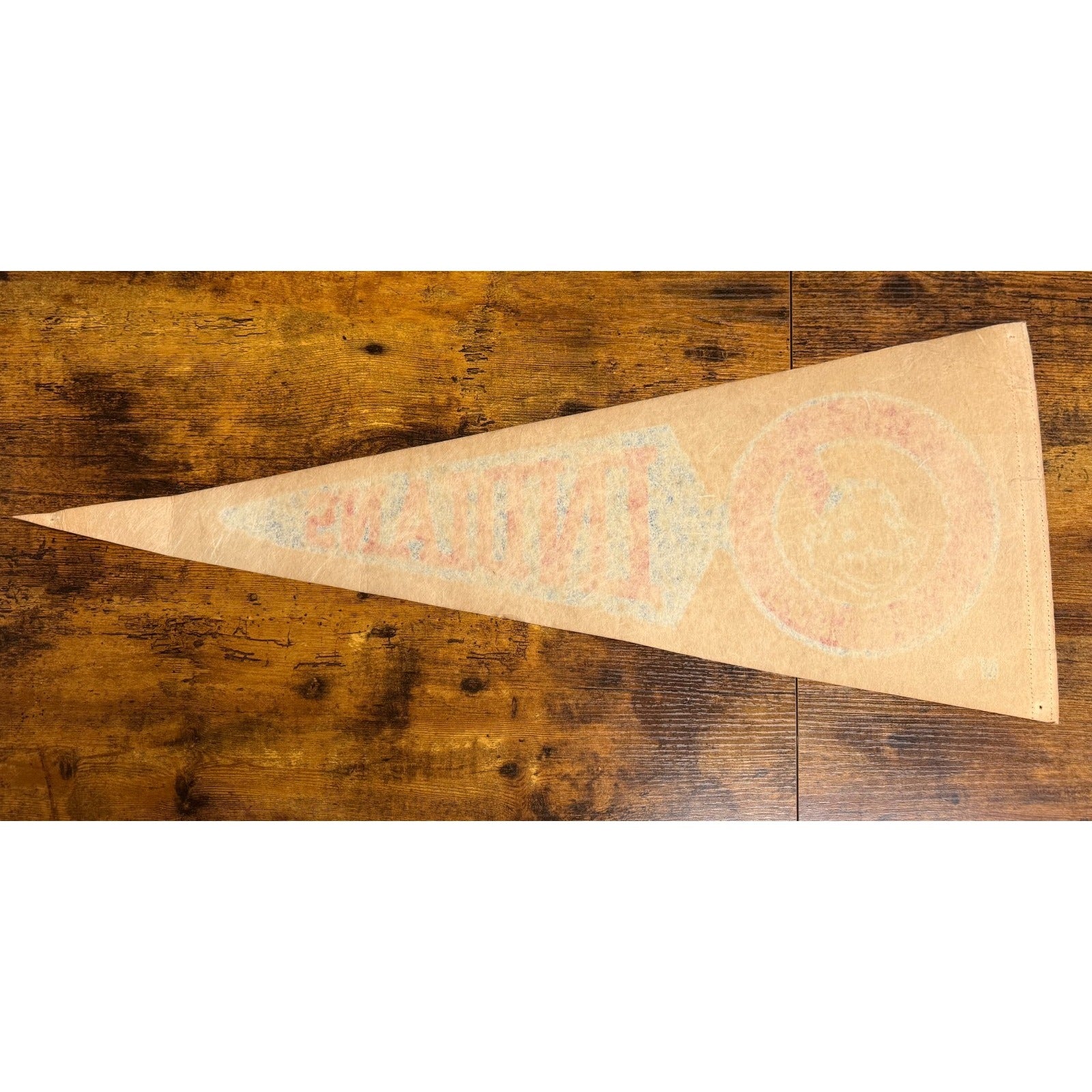 Vintage MLB Cleveland Indians pennant aged